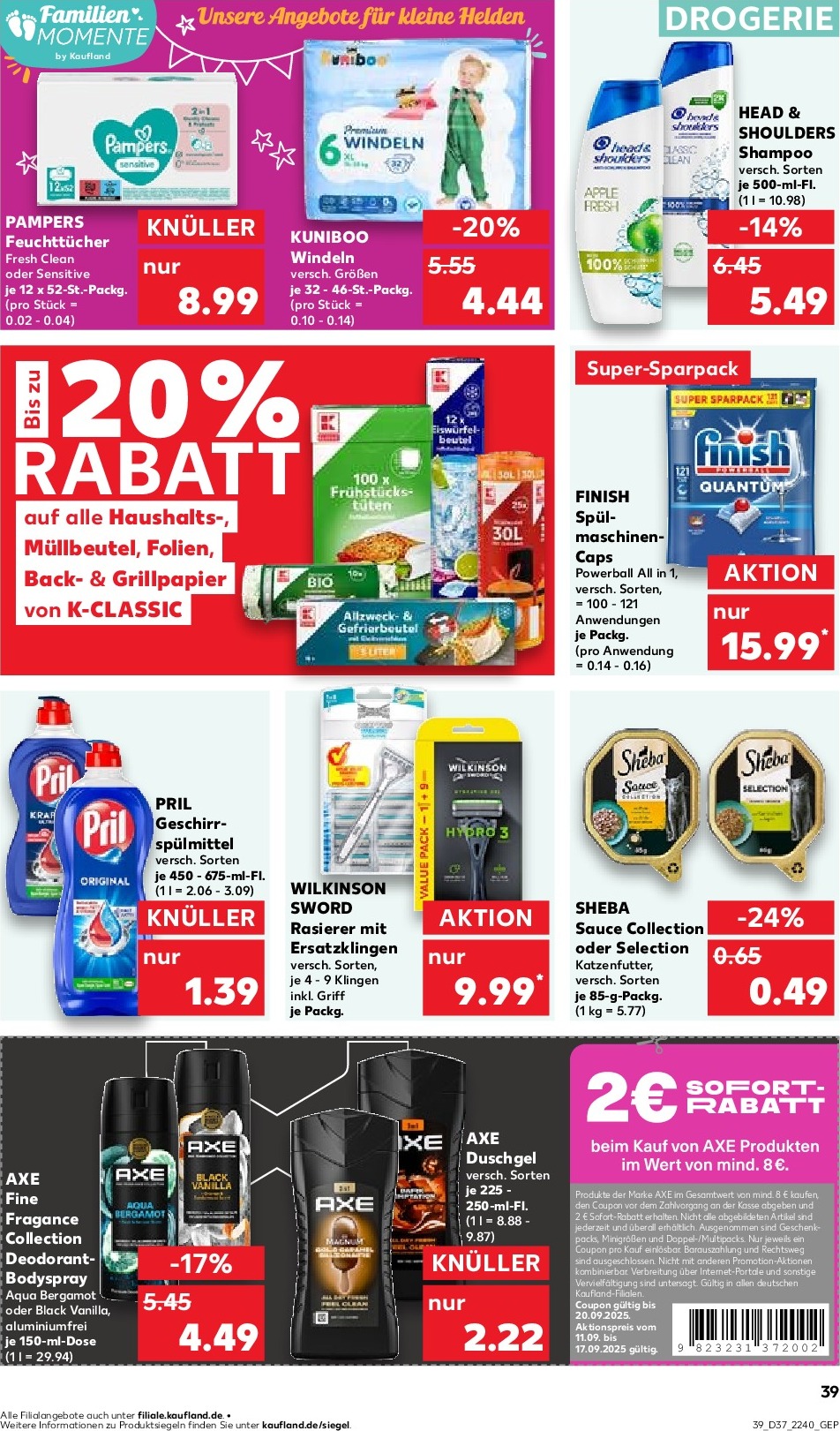 kaufland - Kaufland-Prospekt gültig vom 15.09. bis 17.09. - page: 39