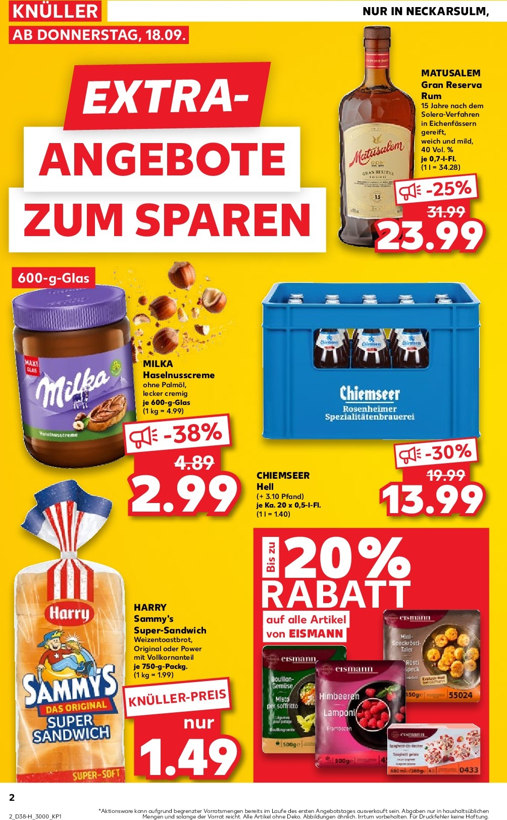 kaufland - Kaufland - Extra-Angebote-Prospekt gültig vom 18.09. bis 24.09. - page: 2