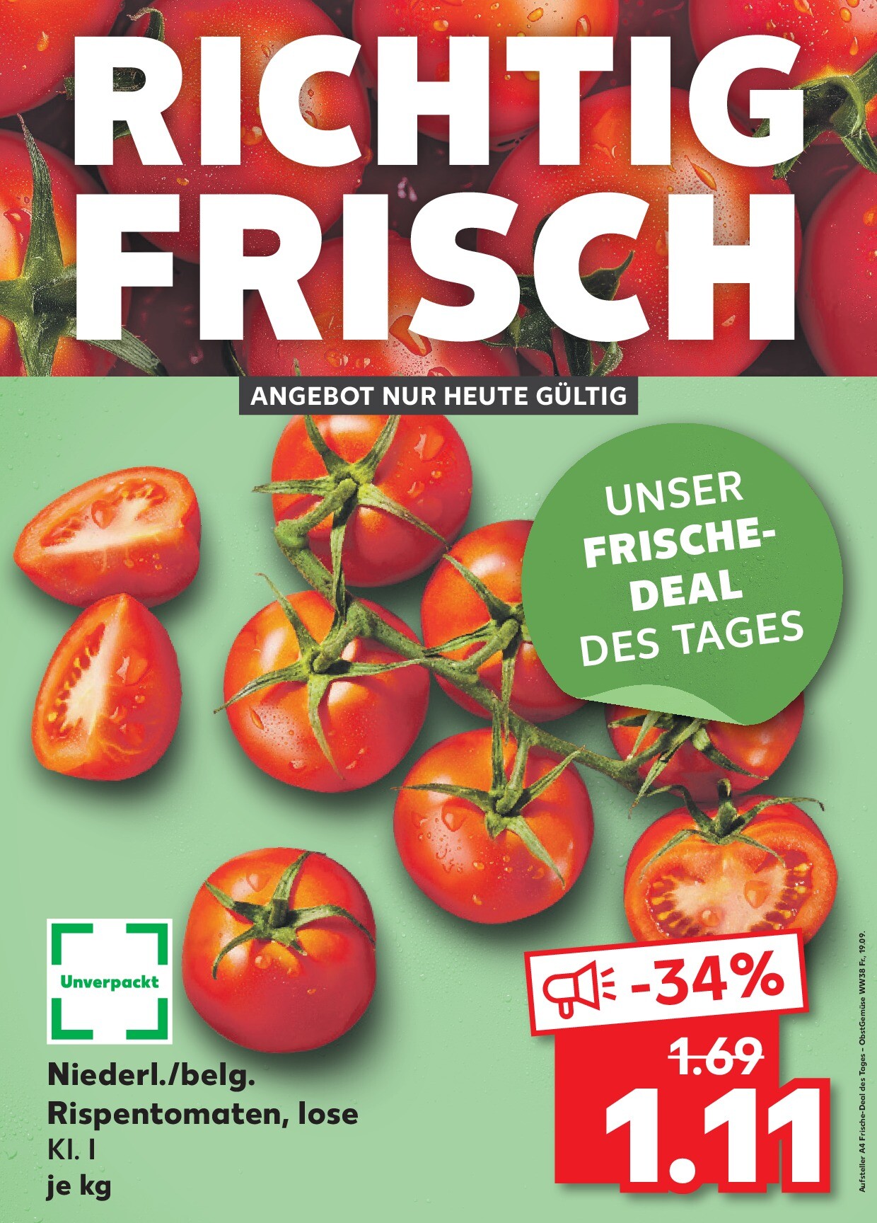 kaufland - Kaufland - Richtig Frisch-Prospekt gültig vom 19.09. bis 19.09.