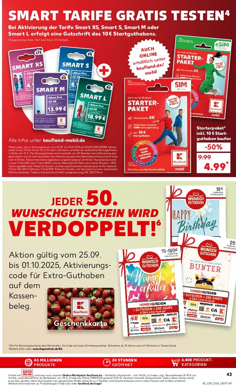 kaufland - Kaufland-Prospekt gültig vom 25.09. bis 01.10. - page: 43