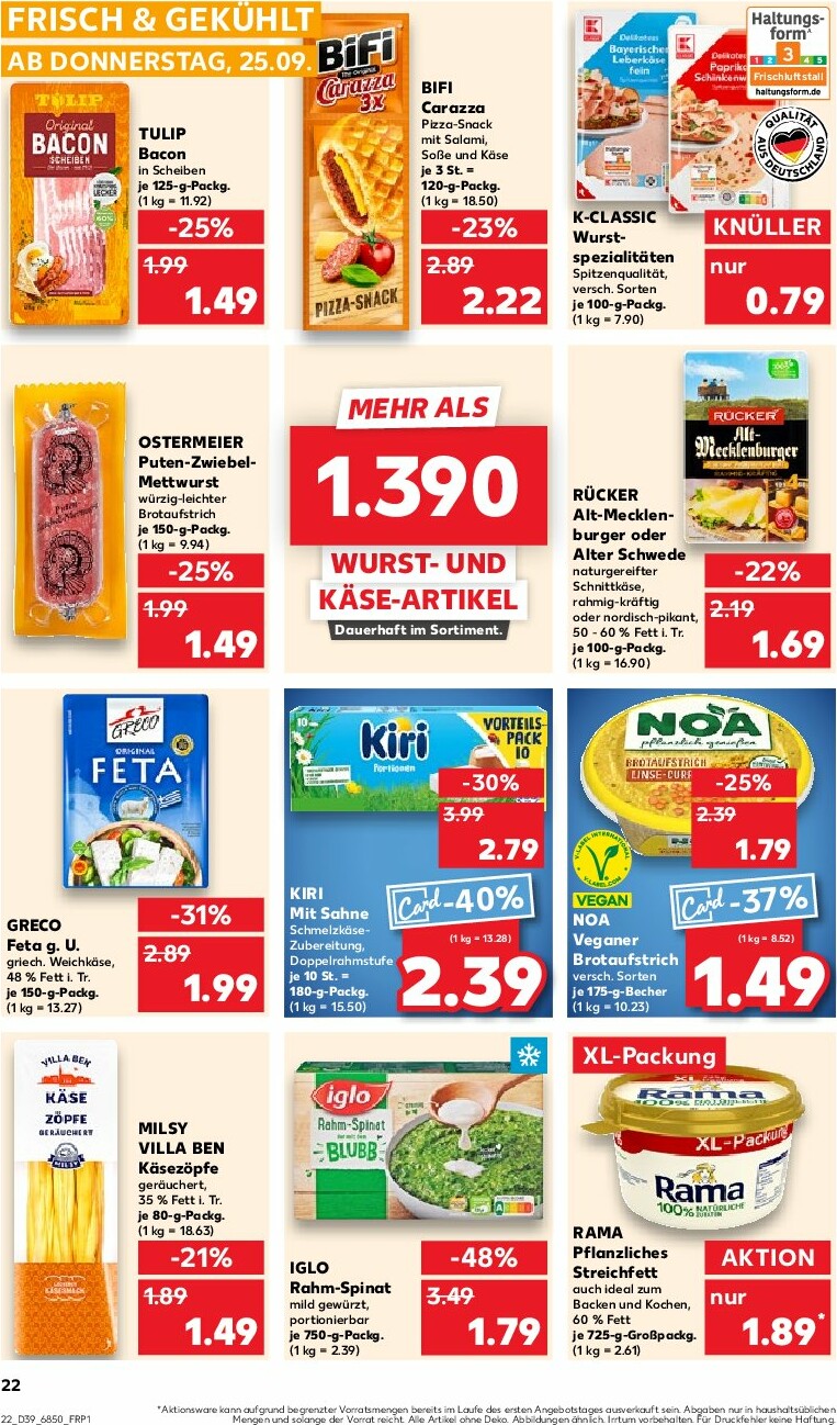 kaufland - Kaufland-Prospekt gültig vom 25.09. bis 01.10. - page: 22
