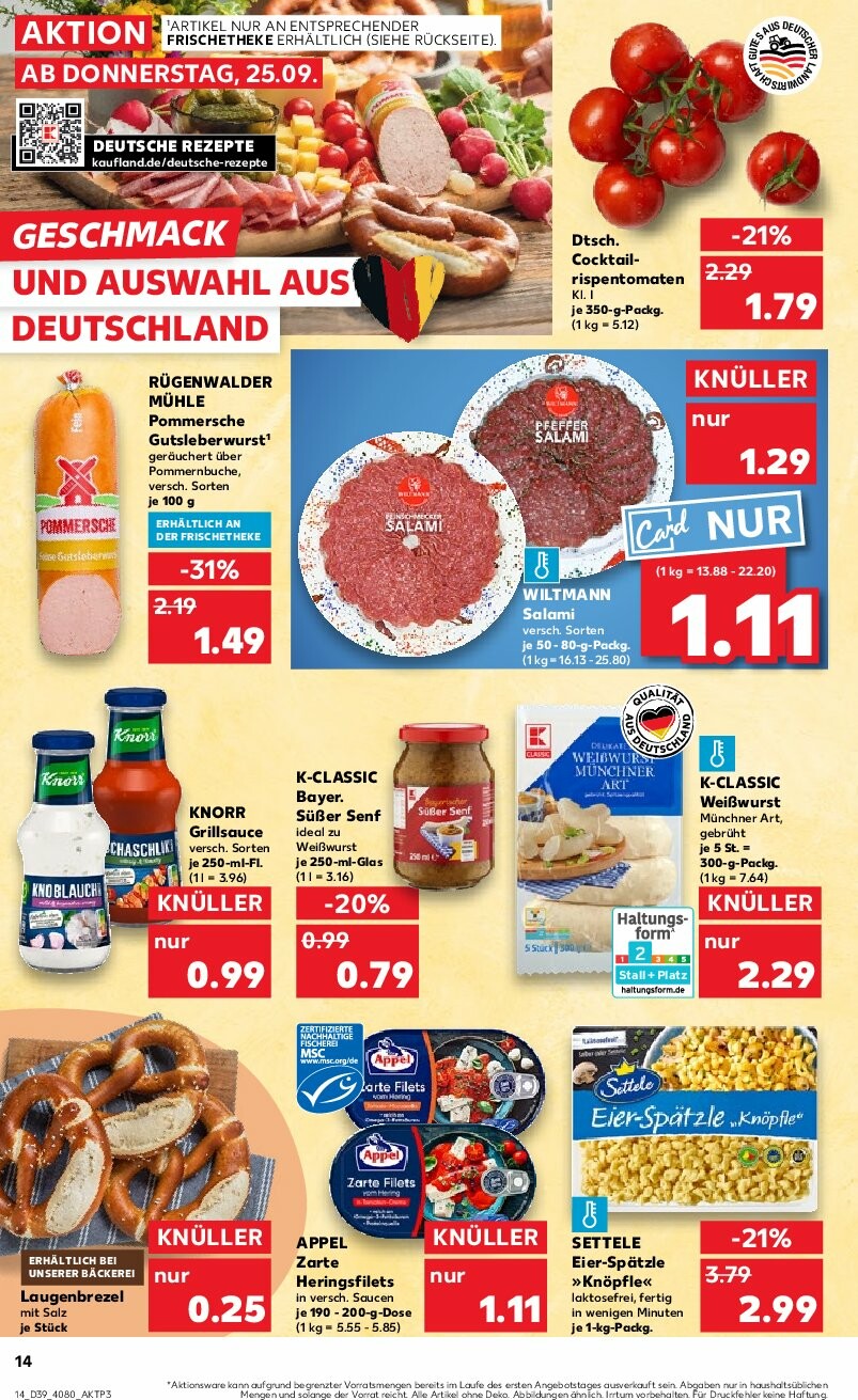 kaufland - Kaufland-Prospekt gültig vom 25.09. bis 01.10. - page: 14