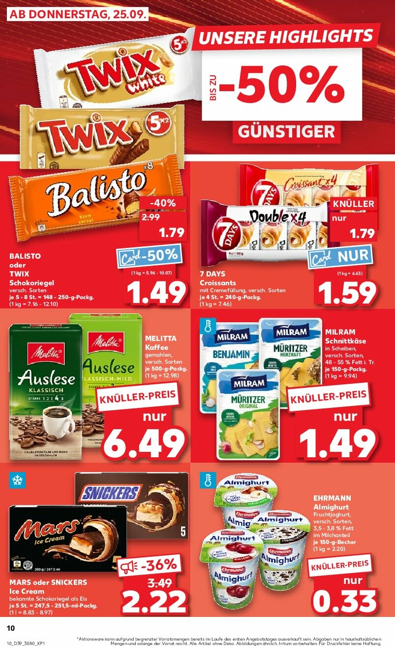 kaufland - Kaufland-Prospekt gültig vom 25.09. bis 01.10. - page: 10