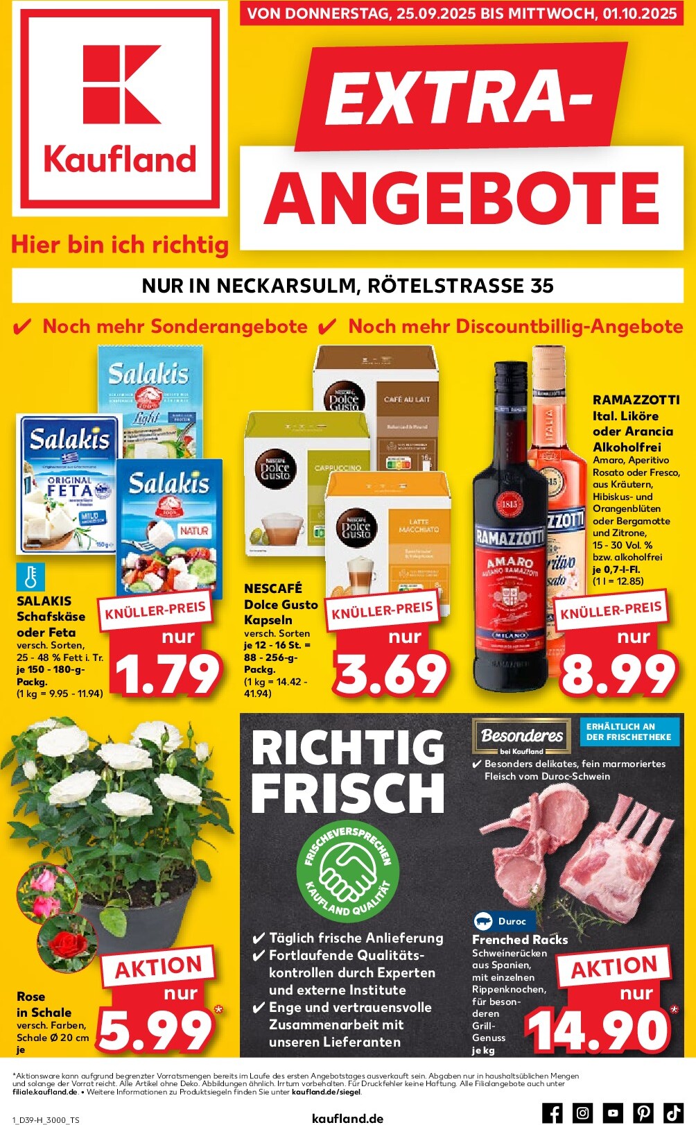 kaufland - Kaufland - Neckarsulm-Prospekt gültig vom 25.09. bis 01.10.