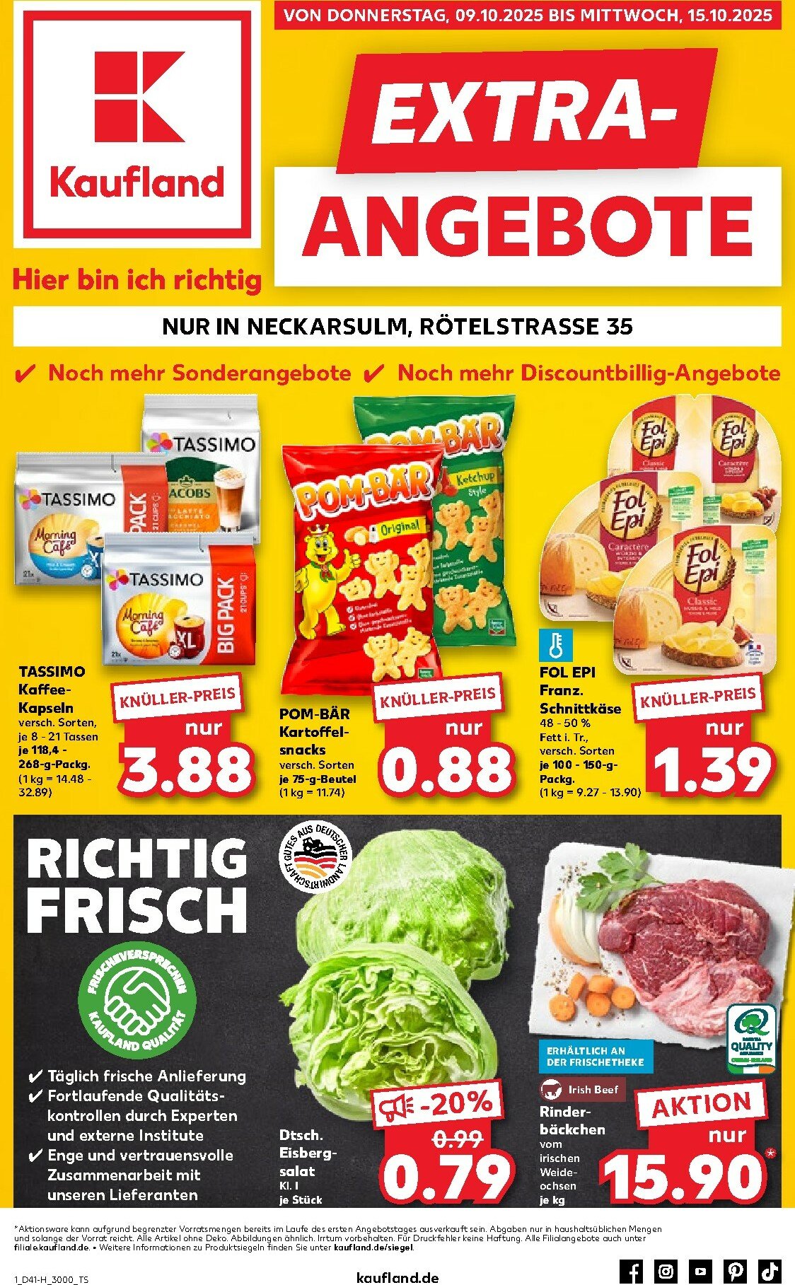 kaufland - Kaufland - Neckarsulm-Prospekt gültig vom 09.10. bis 15.10.