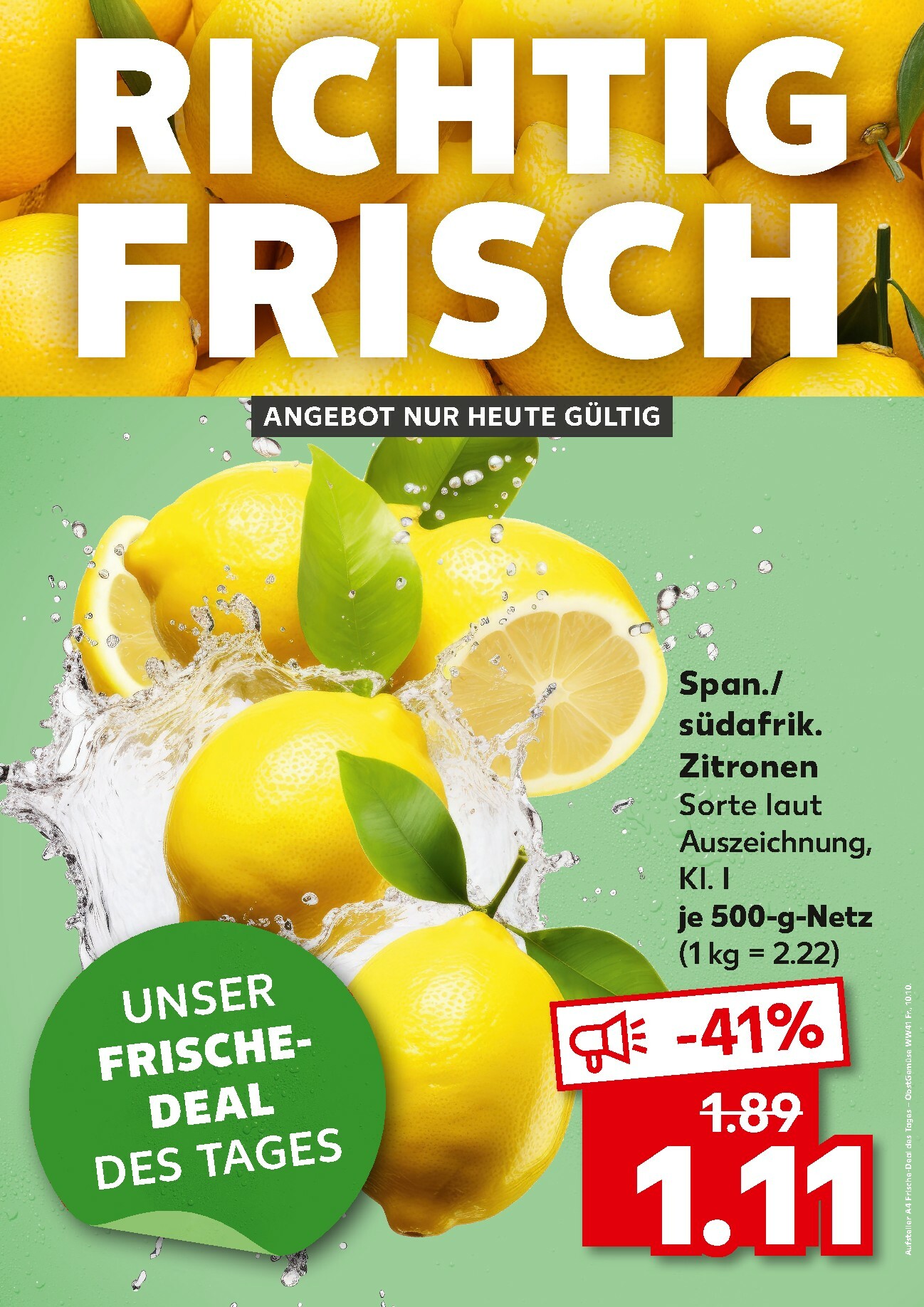 kaufland - Kaufland - Richtig Frisch-Prospekt gültig vom 10.10. bis 10.10.