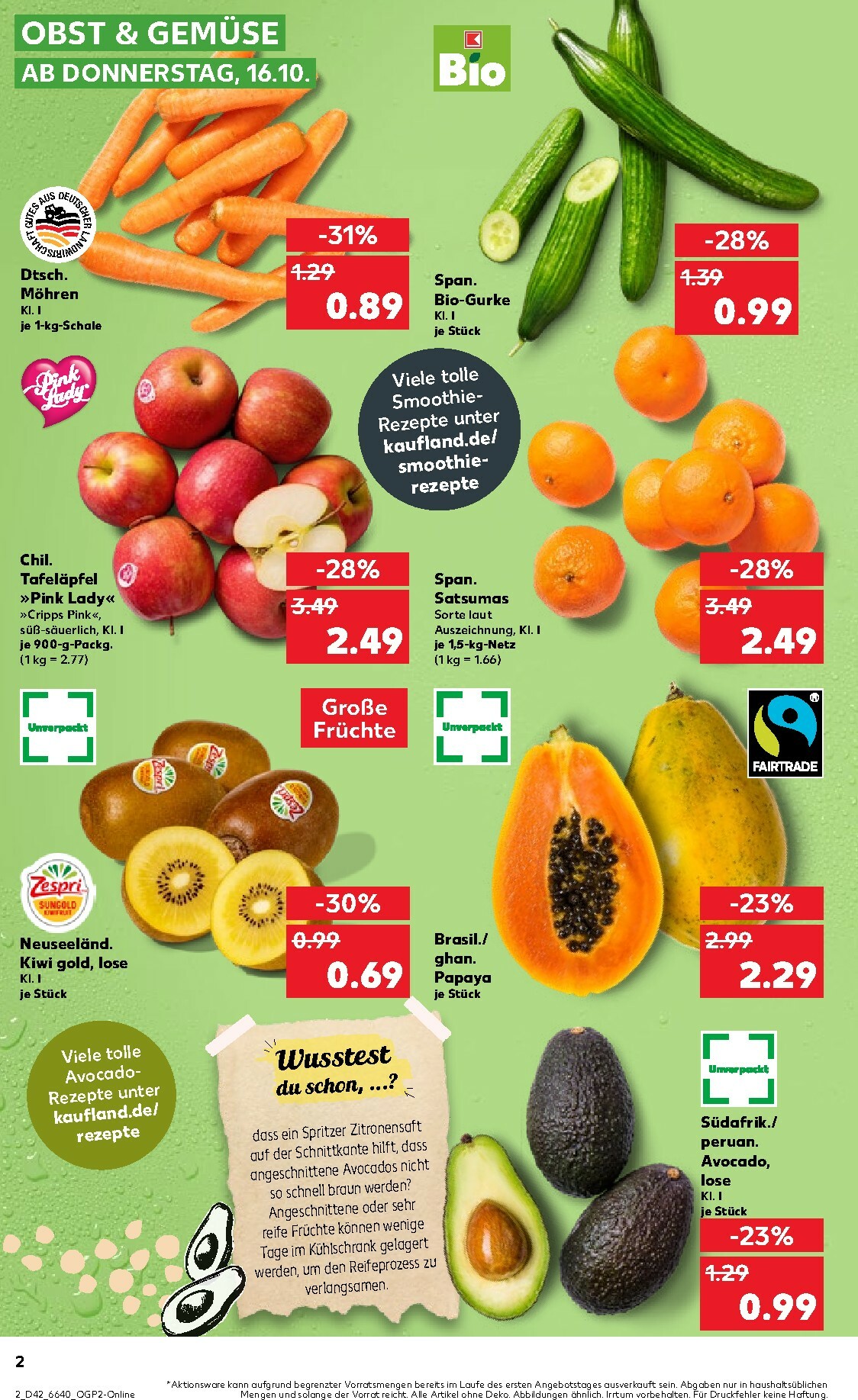 kaufland - Kaufland-Prospekt gültig vom 16.10. bis 22.10. - page: 2 kaufland - Kaufland-Prospekt gültig vom 16.10. bis 22.10. - page: 2