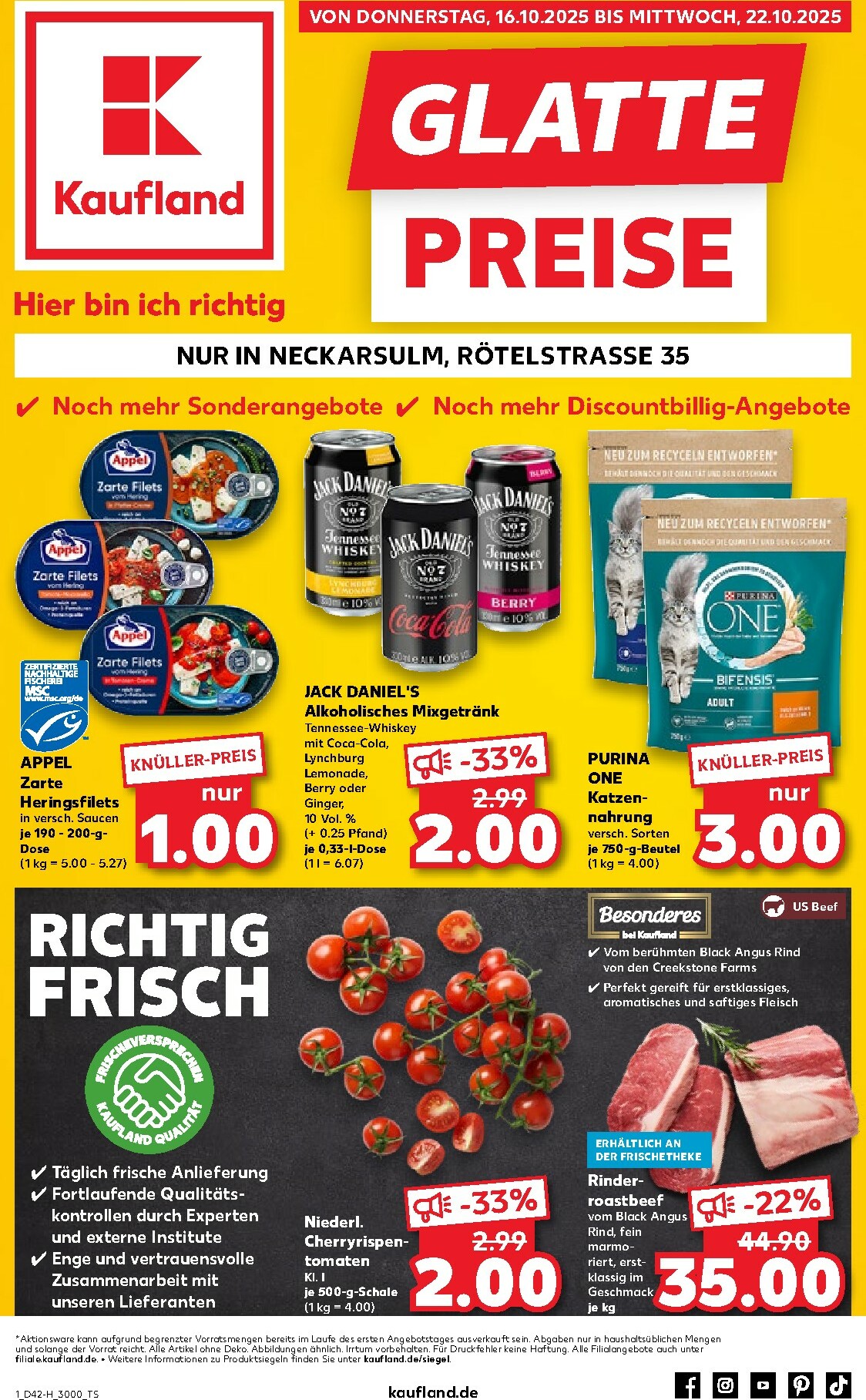 kaufland - Kaufland - Glatte Preise-Prospekt gültig vom 16.10. bis 22.10.
