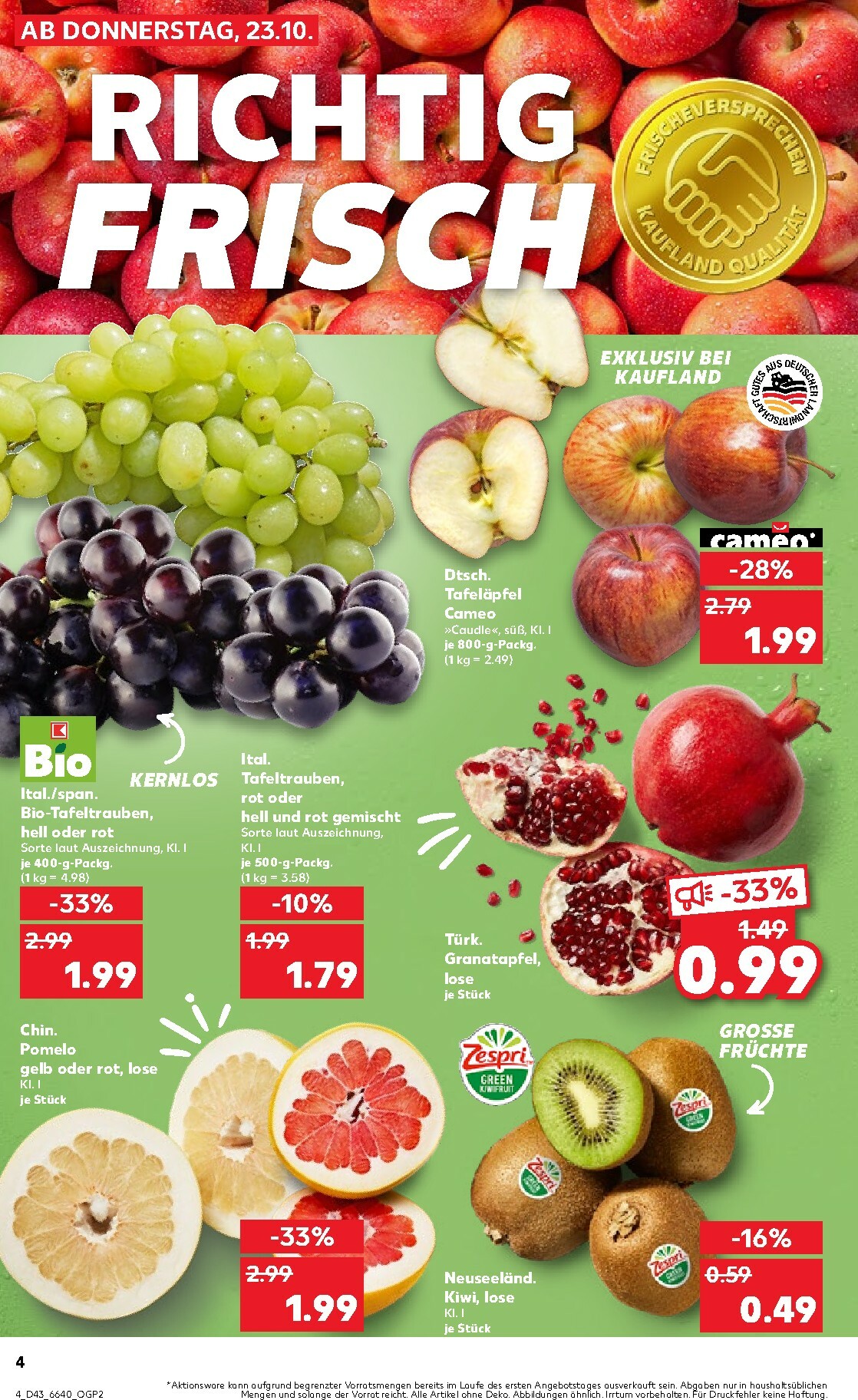 kaufland - Kaufland-Prospekt gültig vom 23.10. bis 29.10. - page: 4 kaufland - Kaufland-Prospekt gültig vom 23.10. bis 29.10. - page: 4