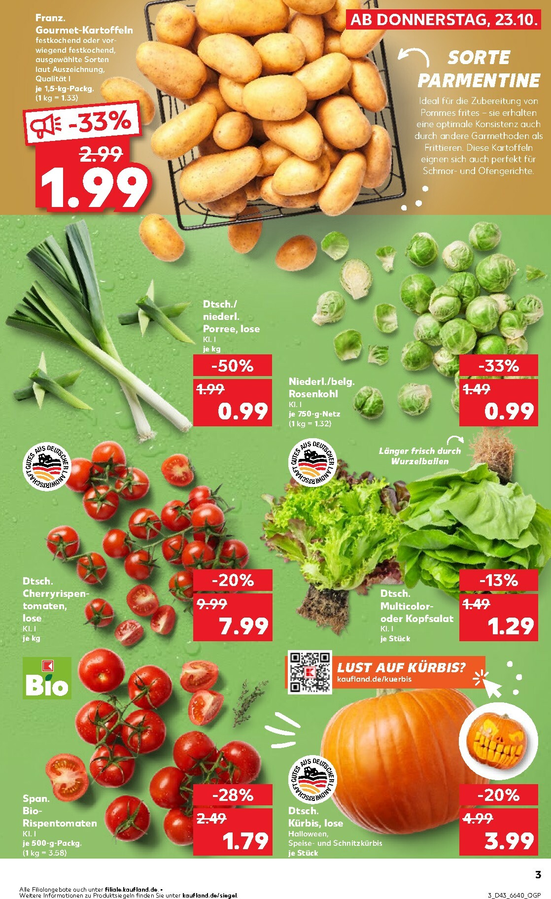 kaufland - Kaufland-Prospekt gültig vom 23.10. bis 29.10. - page: 3 kaufland - Kaufland-Prospekt gültig vom 23.10. bis 29.10. - page: 3