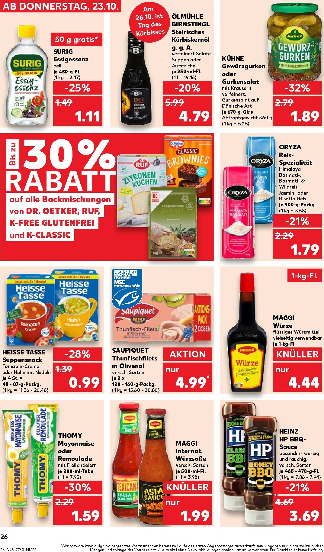 kaufland - Kaufland-Prospekt gültig vom 23.10. bis 29.10. - page: 26 kaufland - Kaufland-Prospekt gültig vom 23.10. bis 29.10. - page: 26