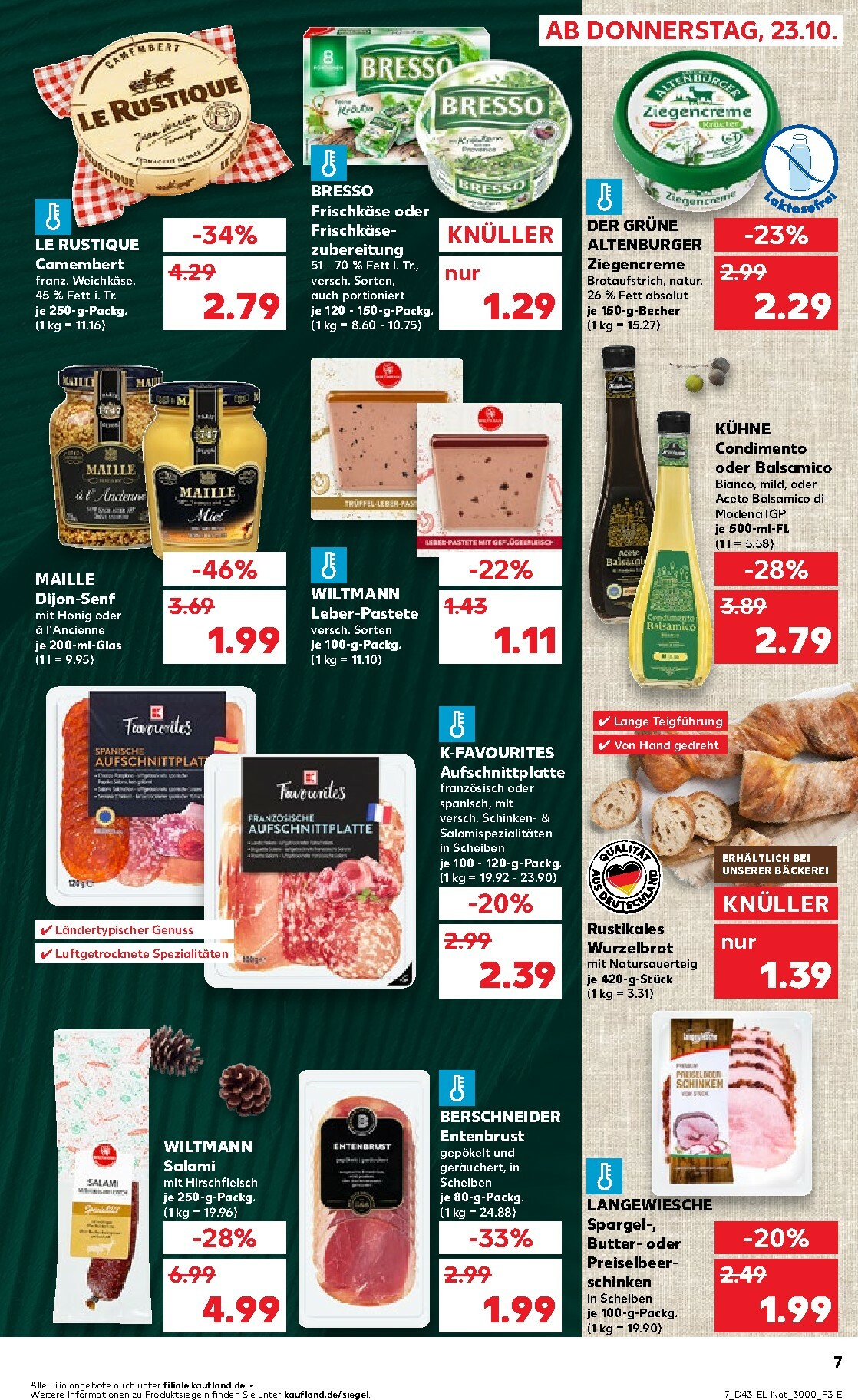 kaufland - Kaufland - Wild, Wein, Käse & Co-Prospekt gültig vom 23.10. bis 29.10. - page: 7