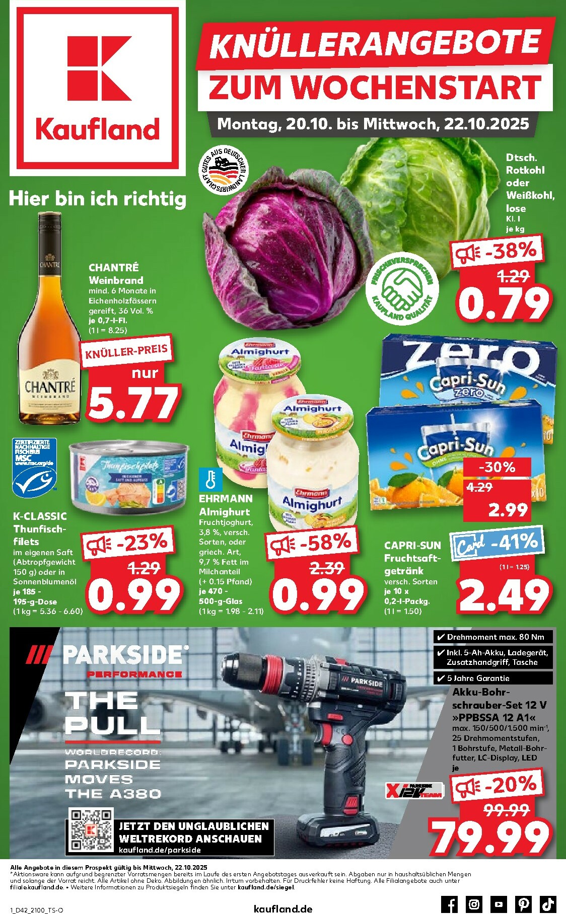 kaufland - Kaufland - Wochenstart-Prospekt gültig vom 20.10. bis 22.10.