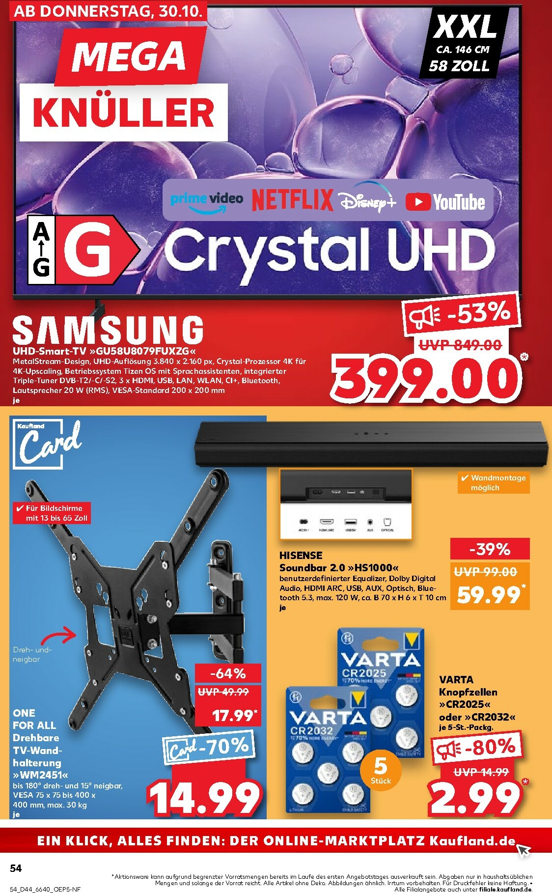 kaufland - Kaufland-Prospekt gültig vom 30.10. bis 05.11. - page: 54 kaufland - Kaufland-Prospekt gültig vom 30.10. bis 05.11. - page: 54