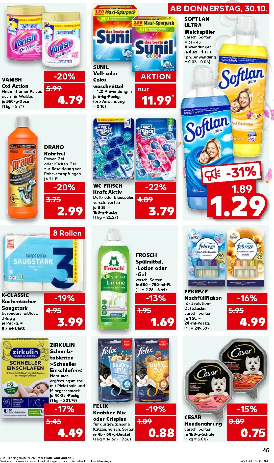 kaufland - Kaufland-Prospekt gültig vom 30.10. bis 05.11. - page: 45 kaufland - Kaufland-Prospekt gültig vom 30.10. bis 05.11. - page: 45