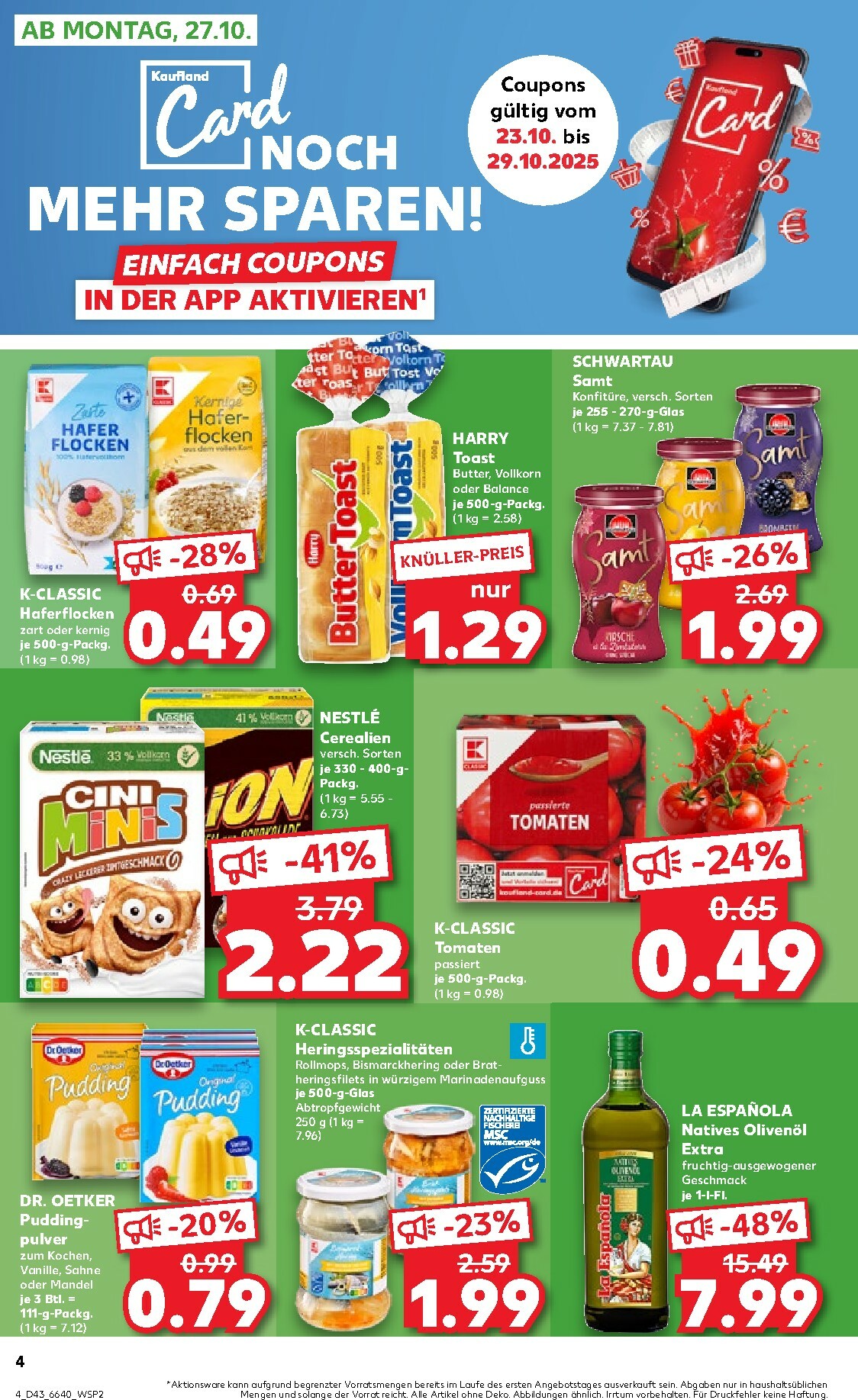 kaufland - Kaufland - Wochenstart-Prospekt gültig vom 27.10. bis 29.10. - page: 4 kaufland - Kaufland - Wochenstart-Prospekt gültig vom 27.10. bis 29.10. - page: 4