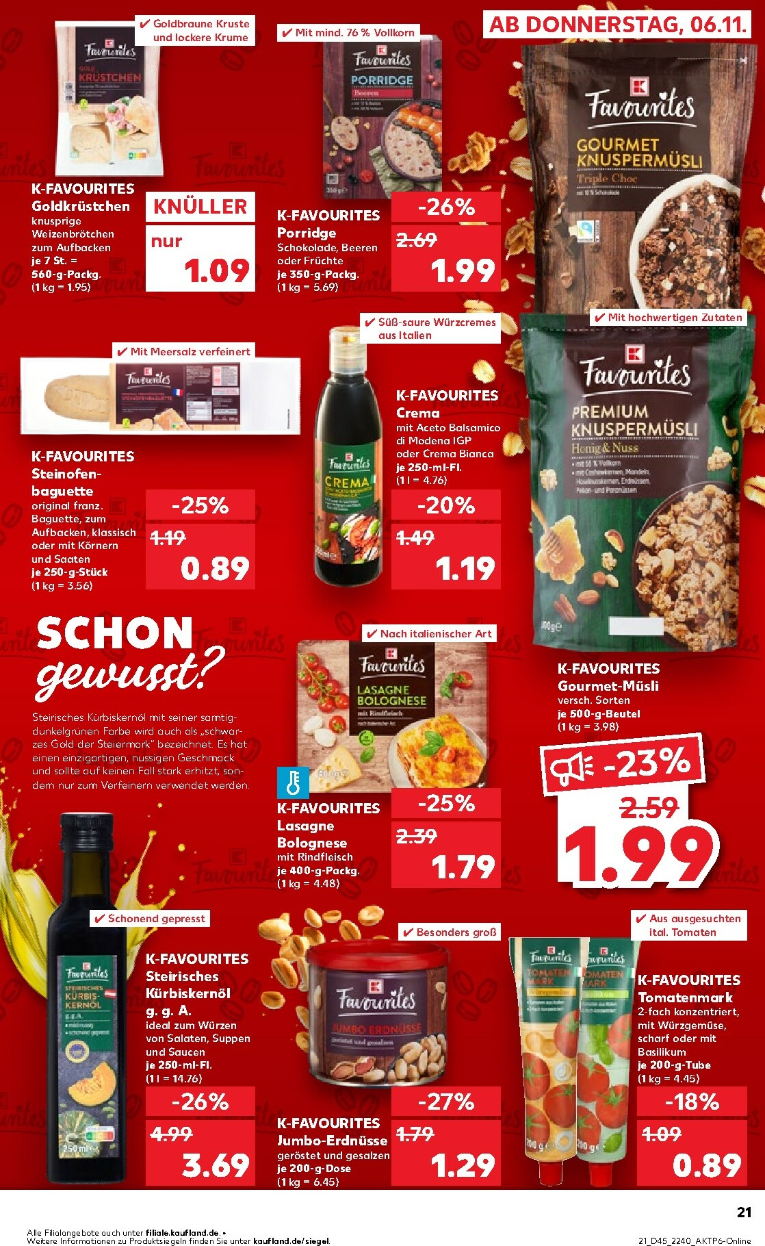 kaufland - Kaufland-Prospekt gültig vom 06.11. bis 12.11. - page: 21