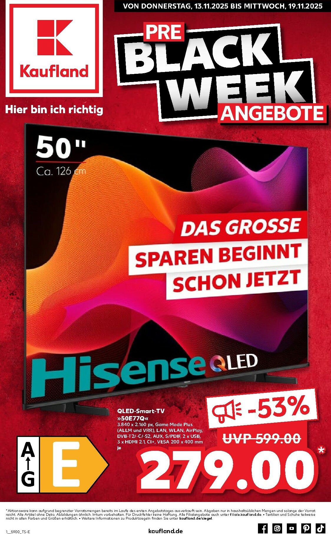 kaufland - Kaufland - Black Week-Prospekt gültig vom 13.11. bis 19.11.