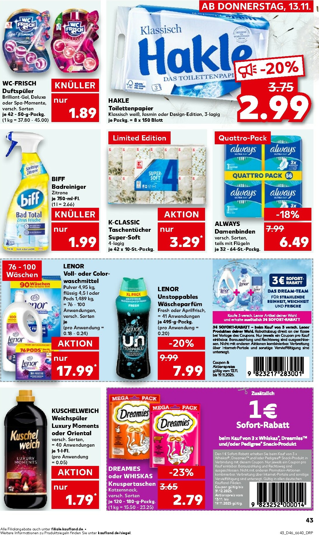 kaufland - Kaufland-Prospekt gültig vom 13.11. bis 19.11. - page: 43