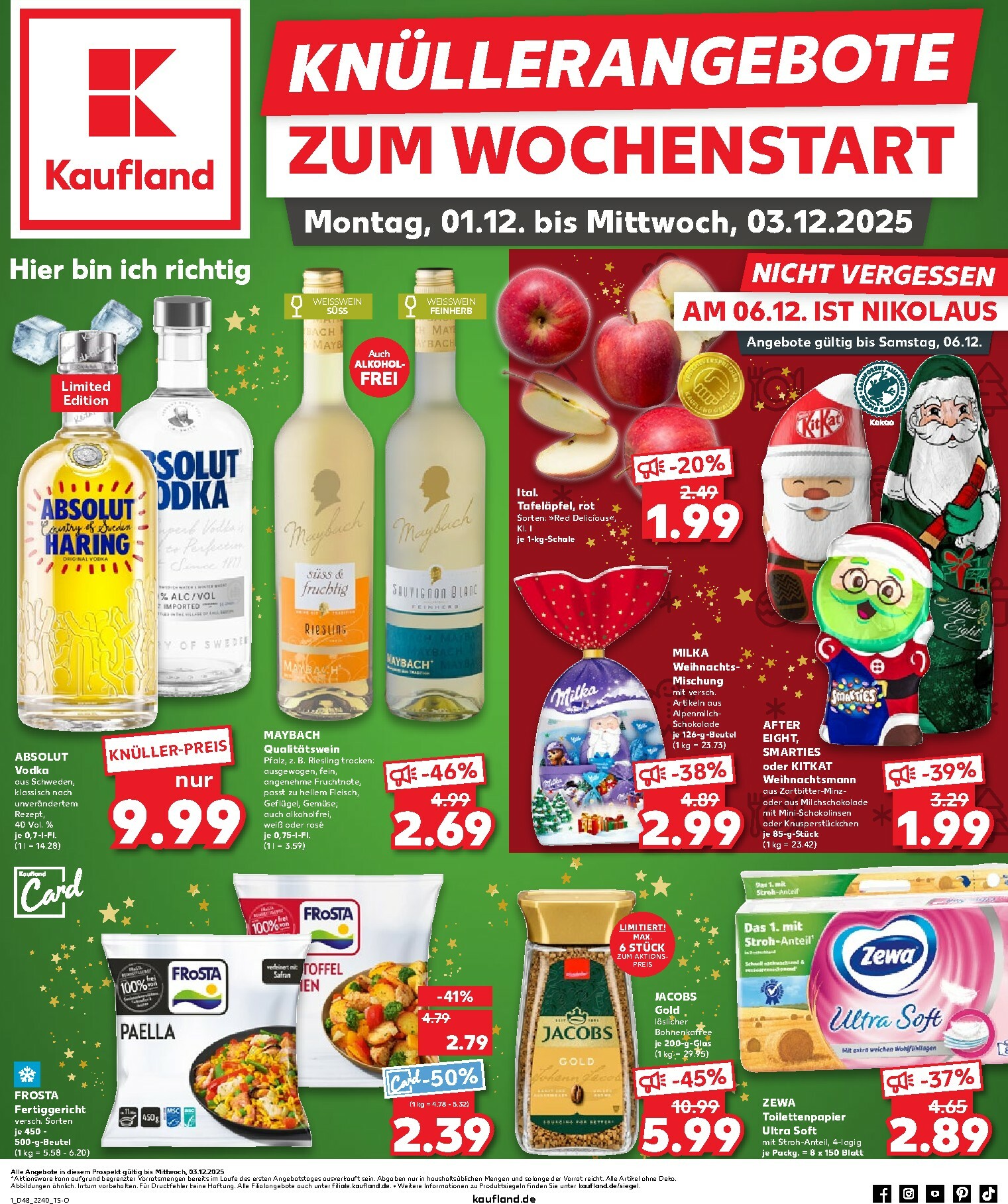 kaufland - Kaufland - Wochenstart-Prospekt gültig vom 01.12. bis 03.12.