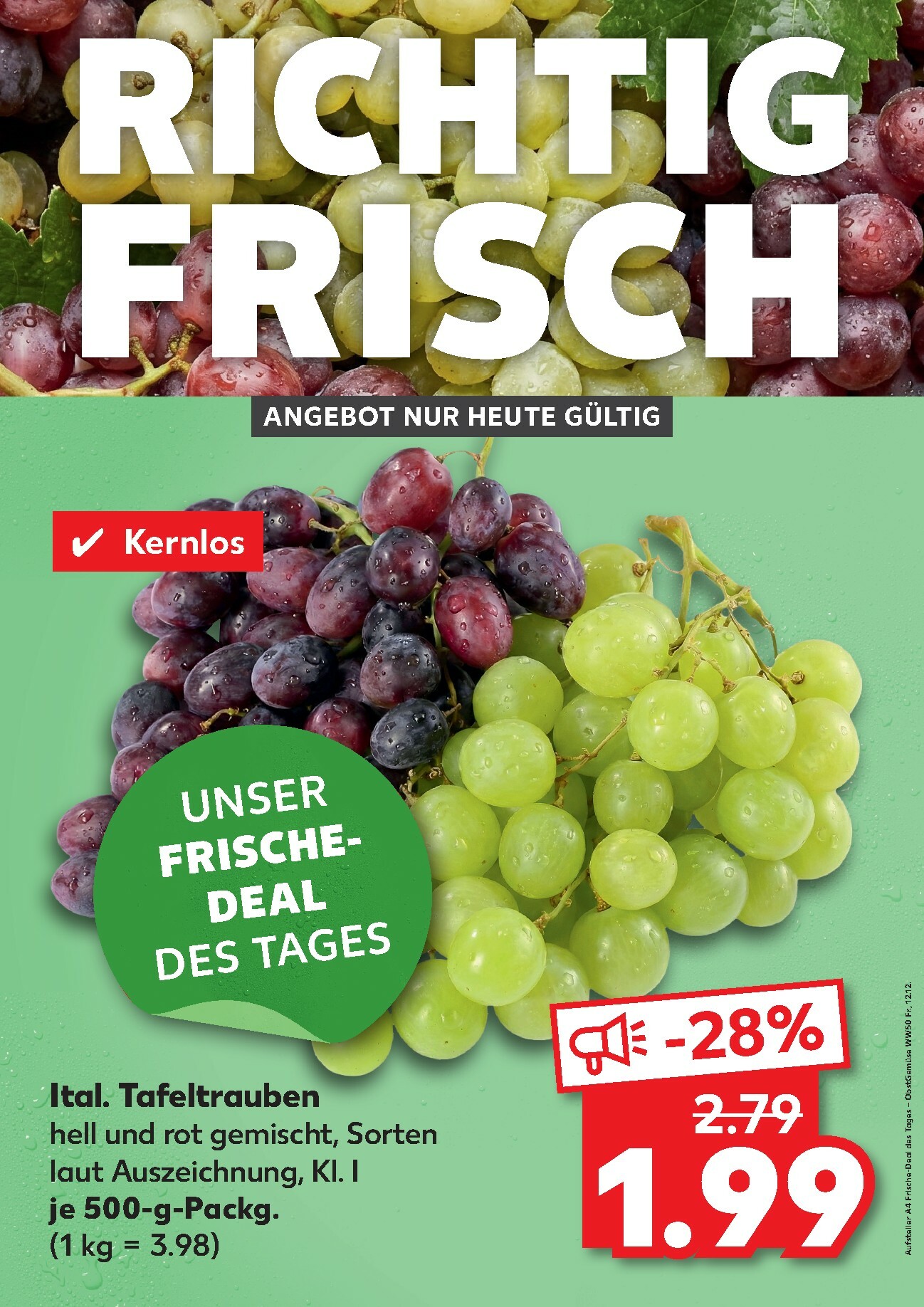 kaufland - Kaufland - Richtig Frisch-Prospekt gültig vom 12.12. bis 12.12.