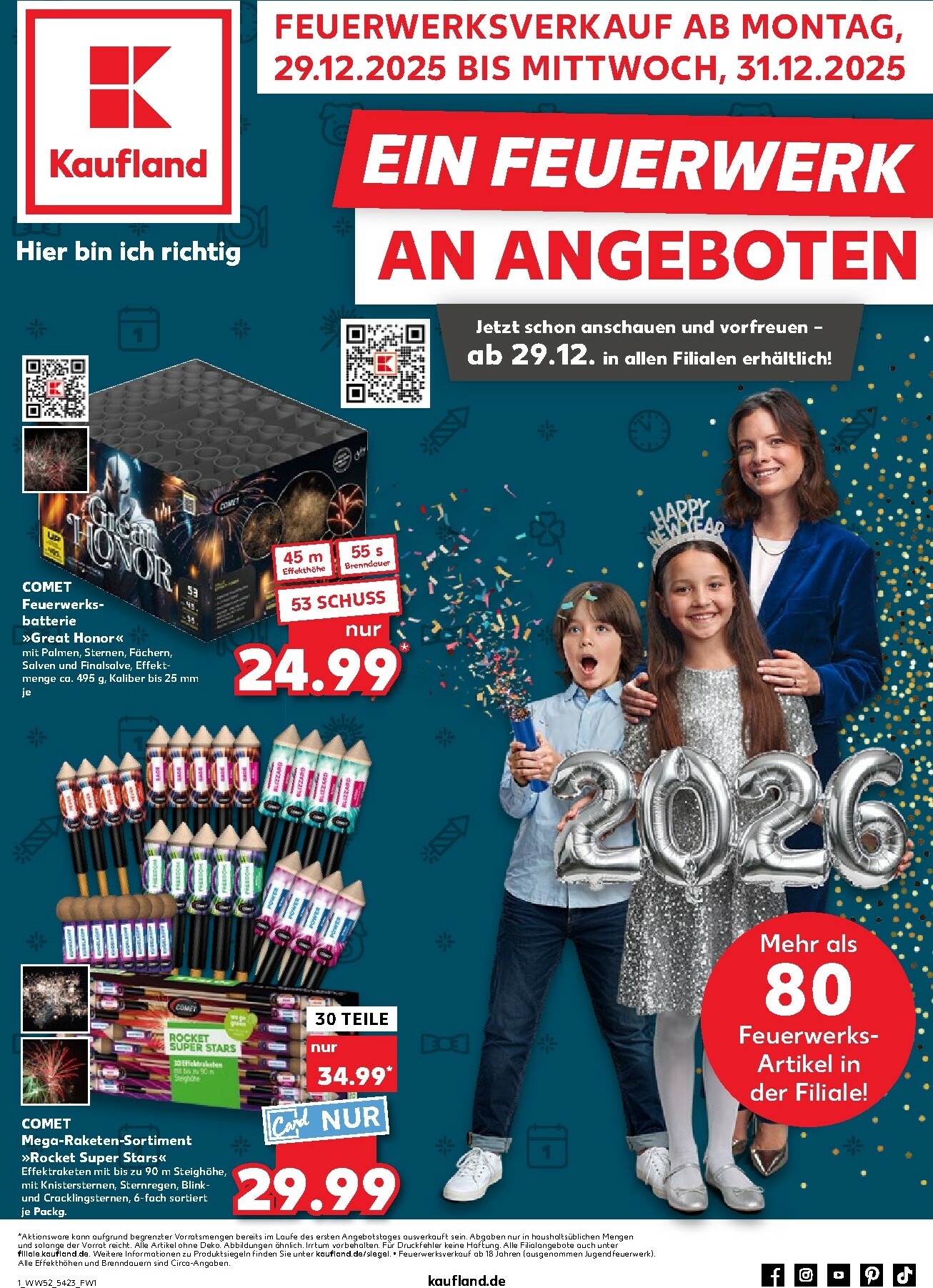 kaufland - Kaufland - Feuerwerk-Prospekt gültig vom 29.12. bis 31.12.