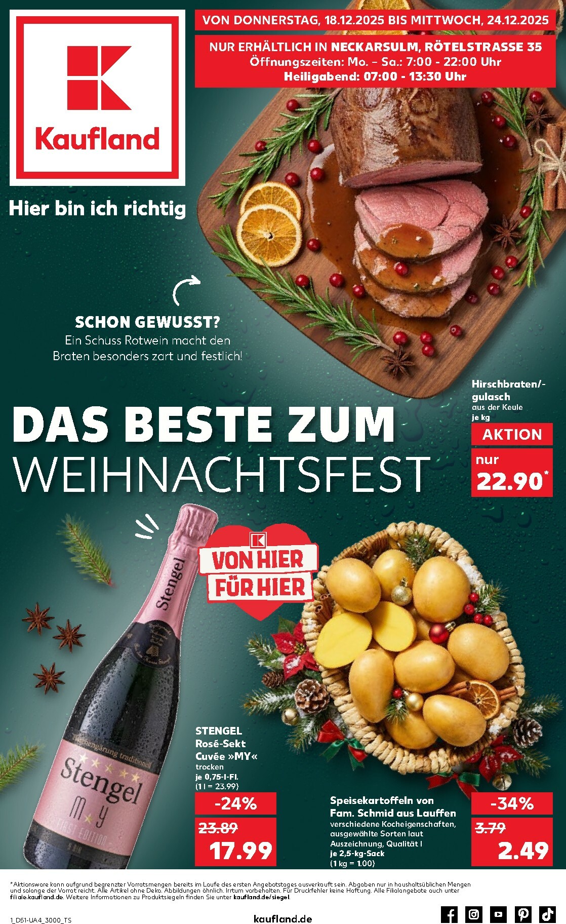 kaufland - Kaufland - Das Beste zum Weihnachtsfest-Prospekt gültig vom 18.12. bis 24.12.