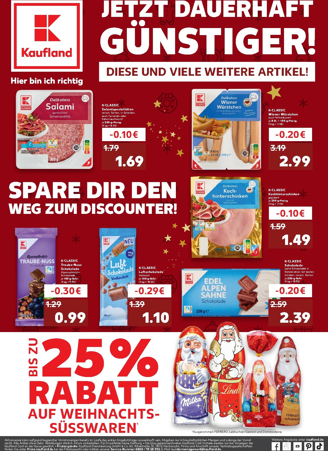 kaufland - Kaufland - Jetzt Dauerhaft Günstiger-Prospekt gültig vom 18.12. bis 24.12.