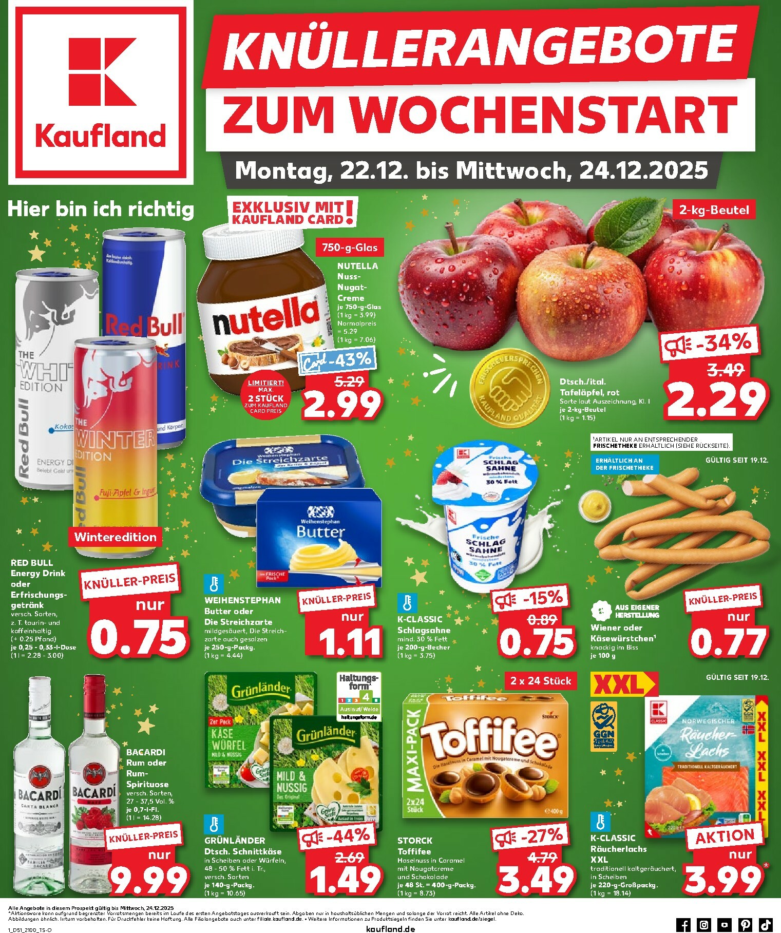 kaufland - Kaufland - Wochenstart-Prospekt gültig vom 22.12. bis 24.12.