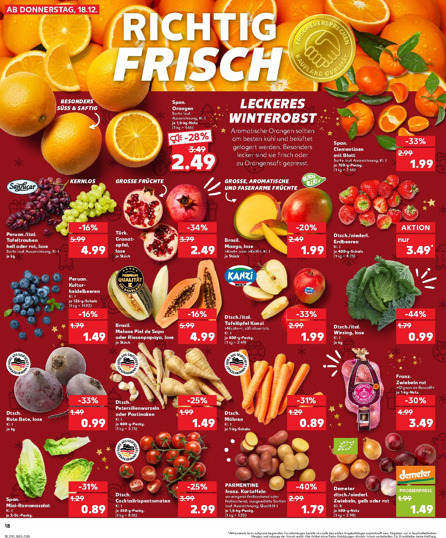 kaufland - Kaufland - Wochenstart-Prospekt gültig vom 22.12. bis 24.12. - page: 18