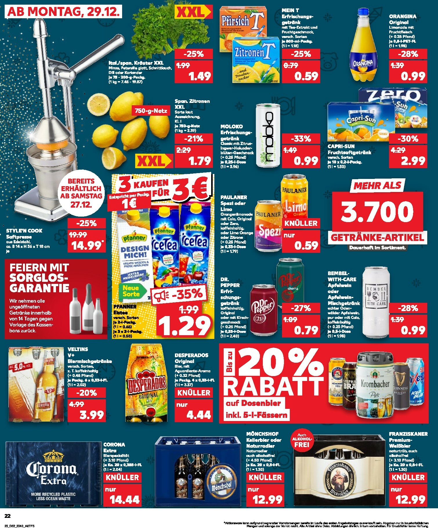 kaufland - Kaufland-Prospekt gültig vom 27.12. bis 31.12. - page: 22