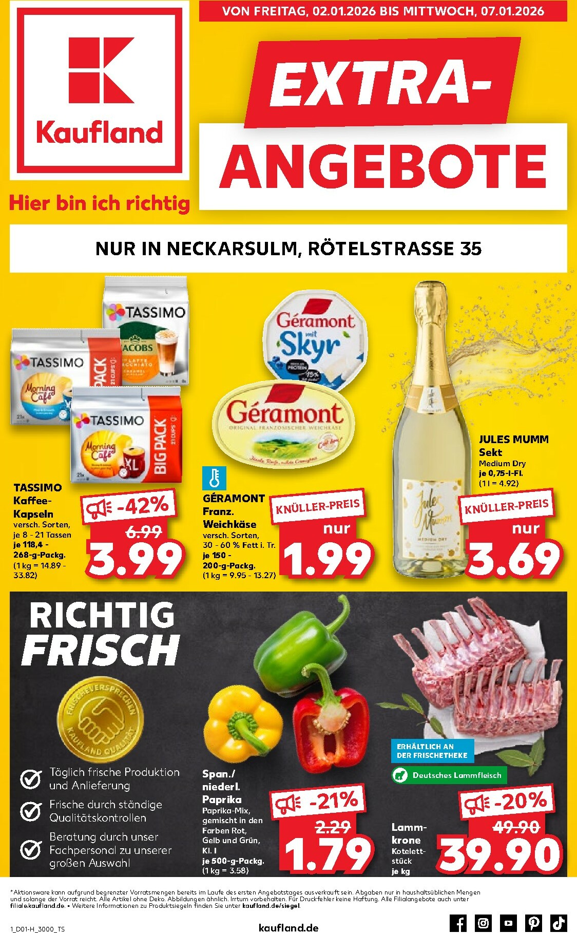 kaufland - Kaufland - Neckarsulm-Prospekt gültig vom 02.01. bis 07.01.