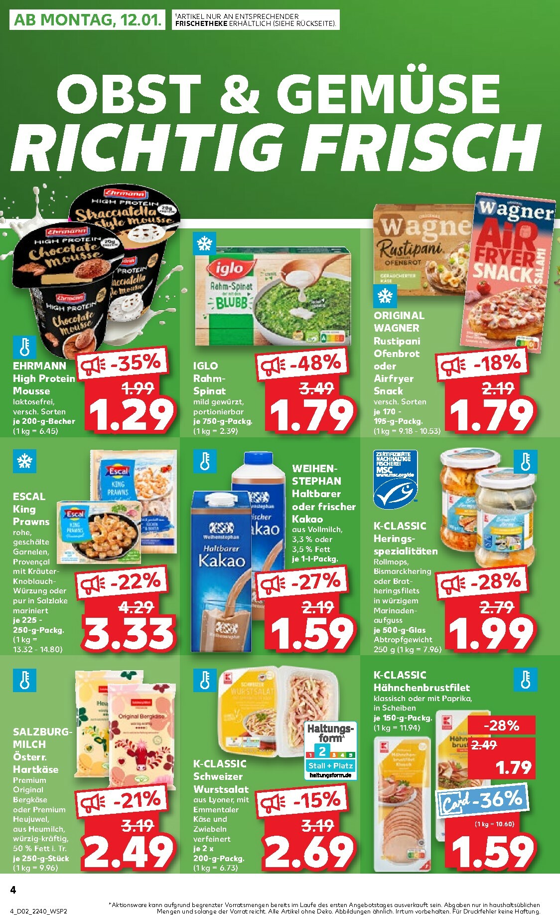 kaufland - Kaufland - Wochenstart-Prospekt gültig vom 12.01. bis 14.01. - page: 4