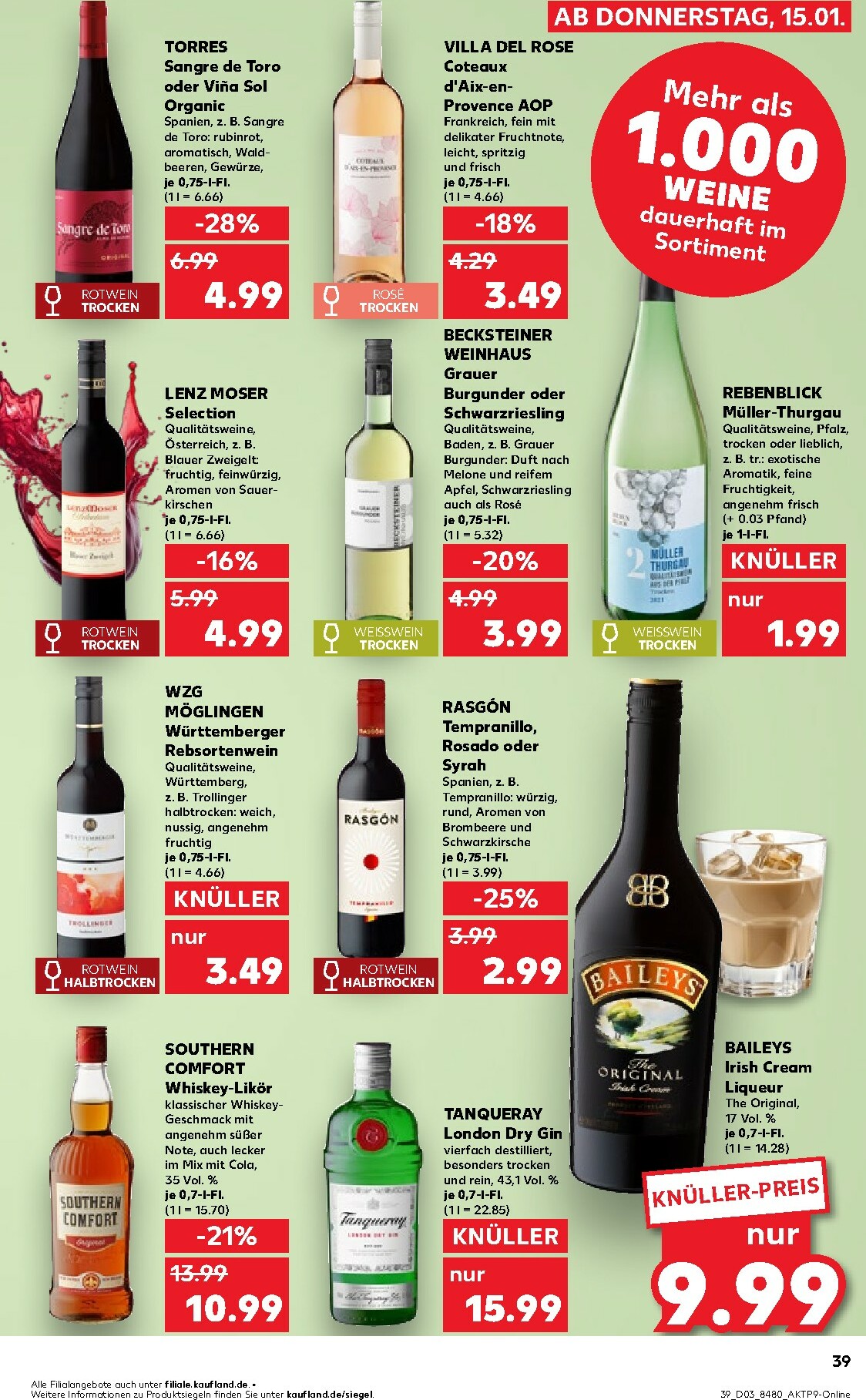 kaufland - Kaufland - Wochenstart-Prospekt gültig vom 19.01. bis 21.01. - page: 39