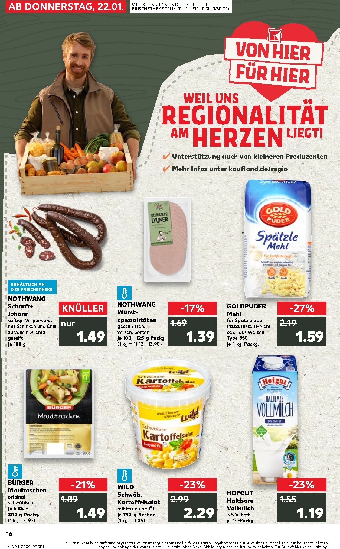 kaufland - Kaufland-Prospekt gültig vom 22.01. bis 28.01. - page: 16
