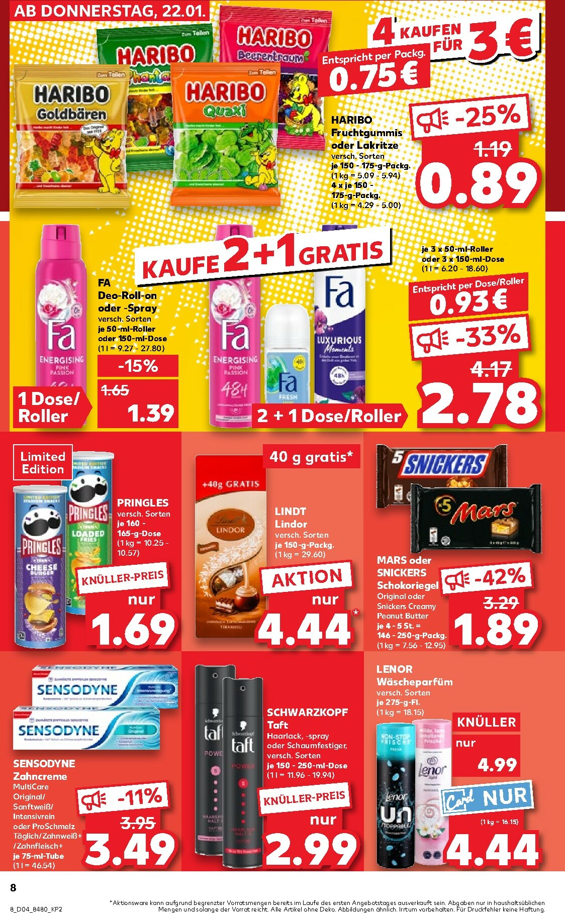 kaufland - Kaufland-Prospekt gültig vom 22.01. bis 28.01. - page: 8