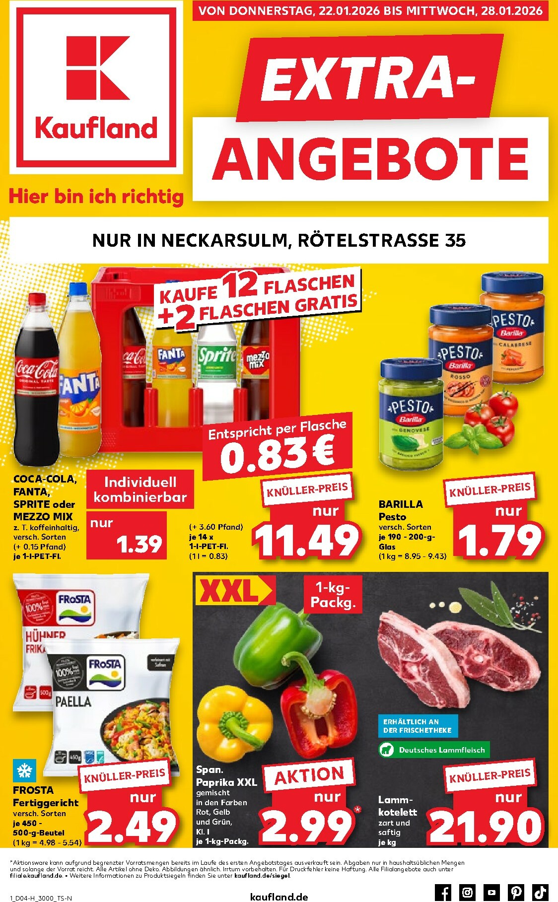 kaufland - Kaufland - Neckarsulm-Prospekt gültig vom 22.01. bis 28.01.