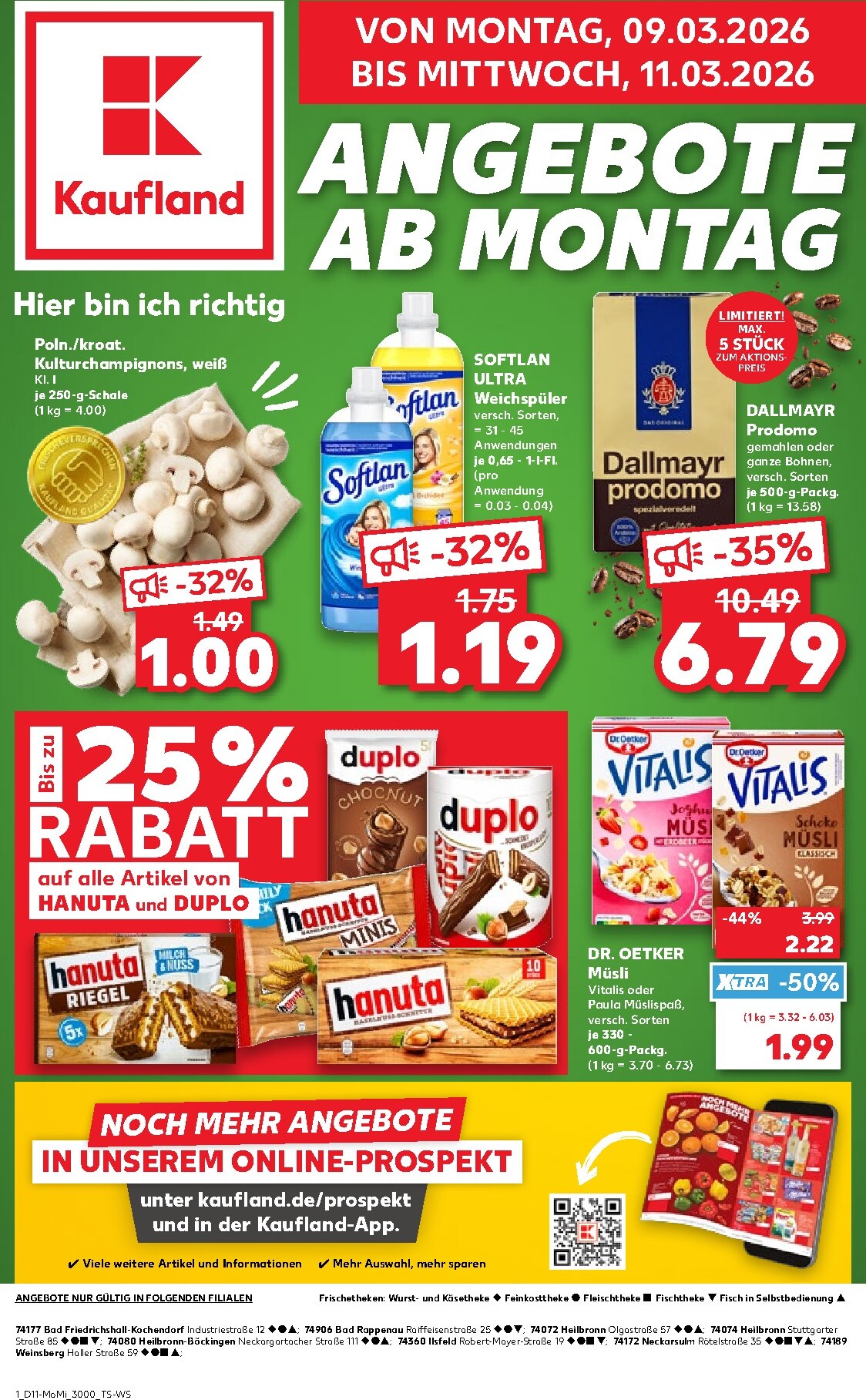 kaufland - Kaufland - Wochenstart-Prospekt gültig vom 09.03.2026 bis 11.03.2026