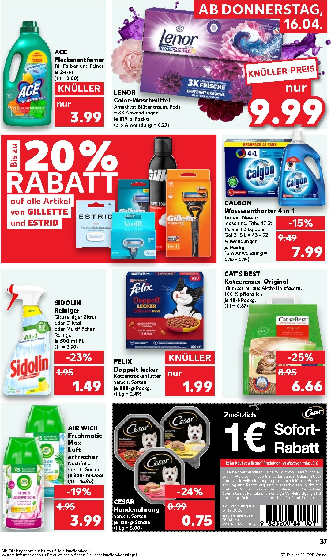 kaufland - Kaufland Prospekt nächste Woche – von Donnerstag 16.04.2026 bis Mittwoch 22.04.2026 - page: 37