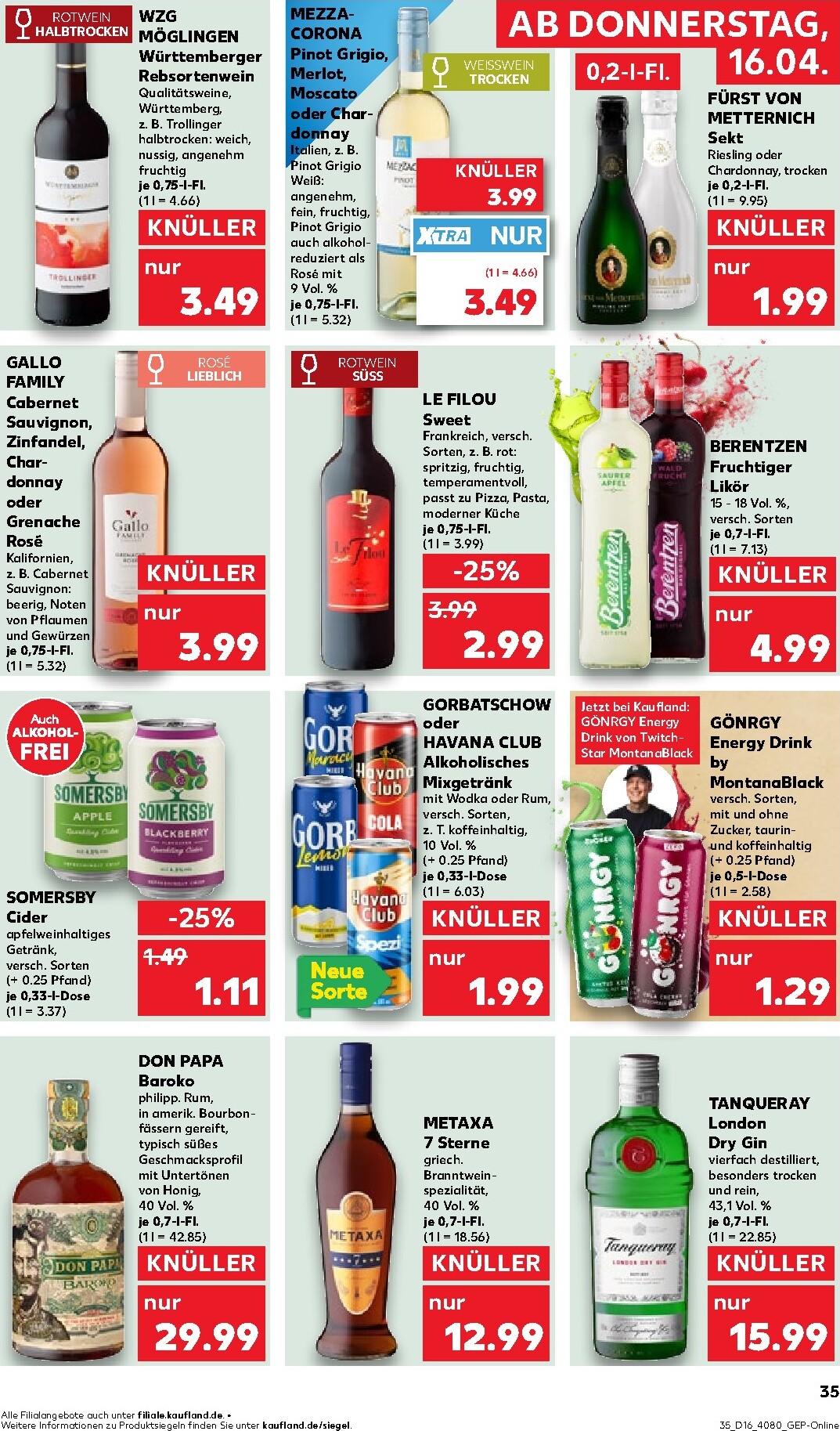 kaufland - Kaufland Prospekt nächste Woche – von Donnerstag 16.04.2026 bis Mittwoch 22.04.2026 - page: 35