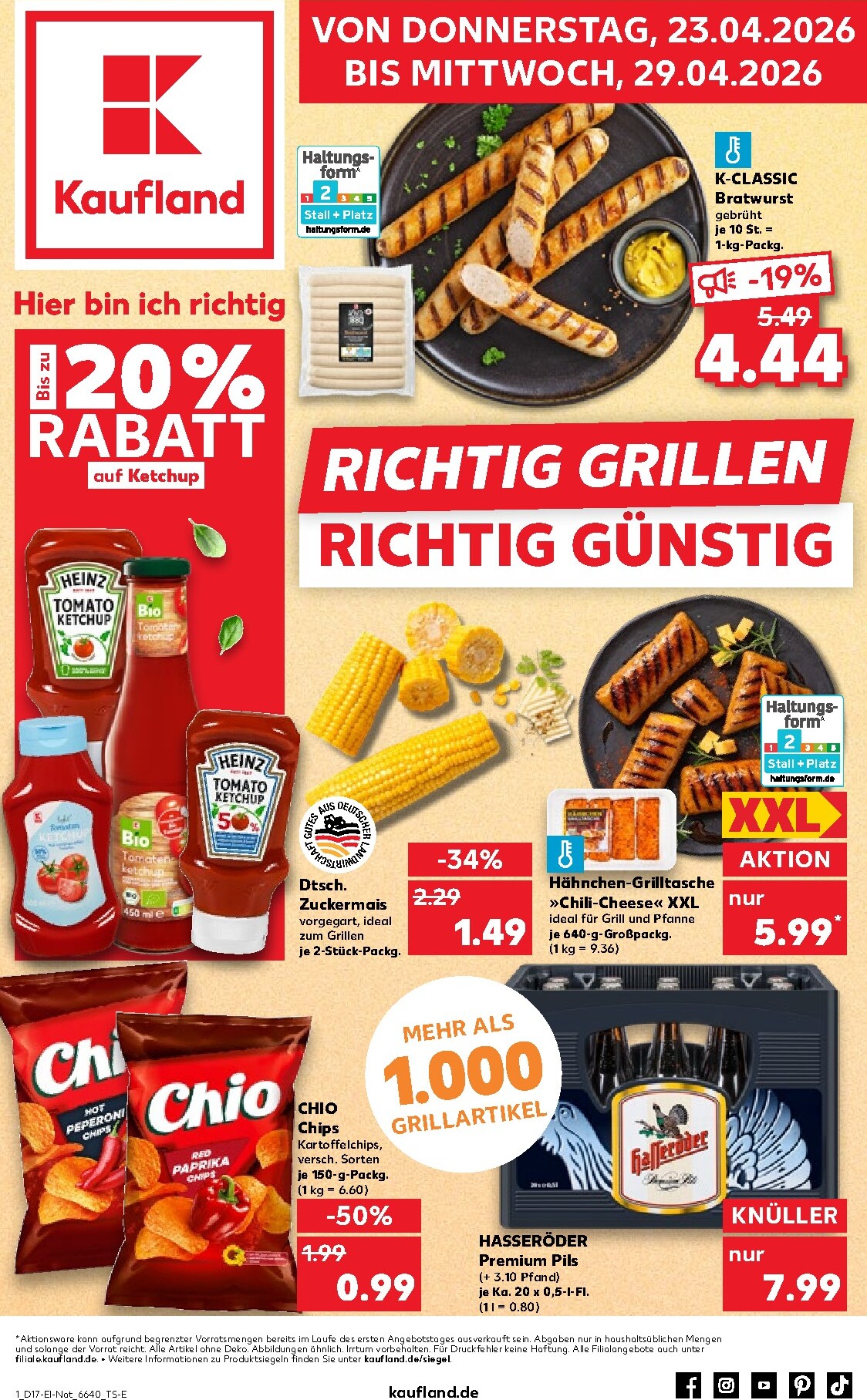 kaufland - Kaufland - Grillen Prospekt nächste Woche – von Donnerstag 23.04.2026 bis Mittwoch 29.04.2026 - page: 1
