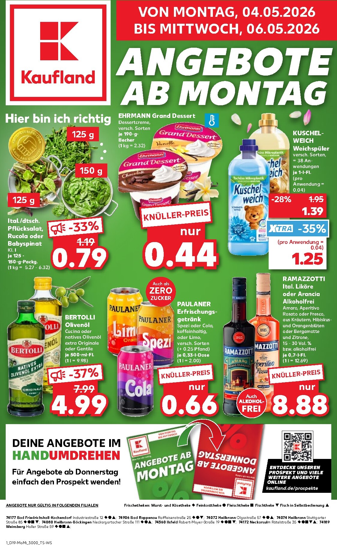 kaufland - Kaufland - Angebote ab Montag Prospekt nächste Woche – von Montag 04.05.2026 bis Mittwoch 06.05.2026 - page: 1