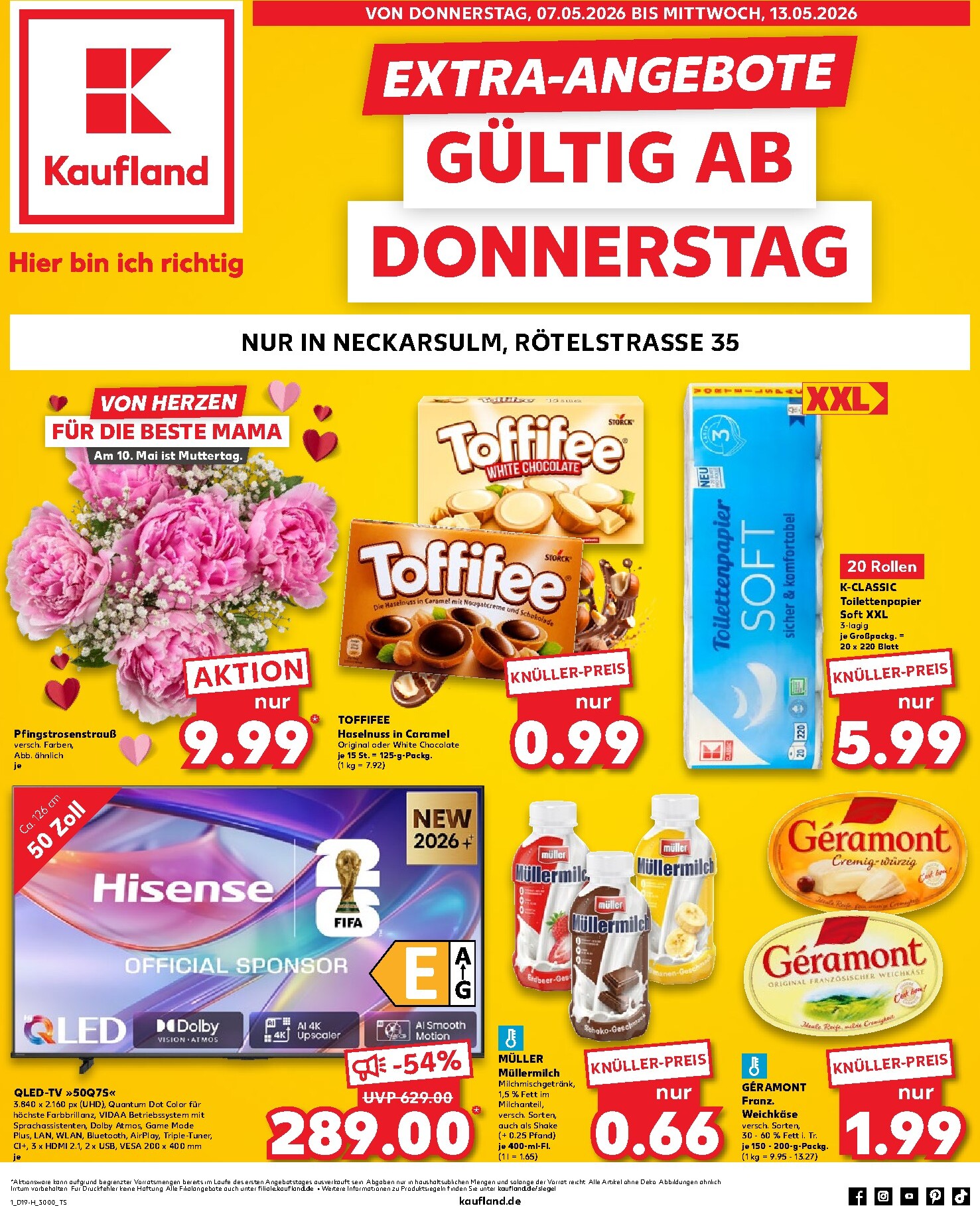 kaufland - Kaufland - Neckarsulm Prospekt nächste Woche – von Donnerstag 07.05.2026 bis Mittwoch 13.05.2026 - page: 1