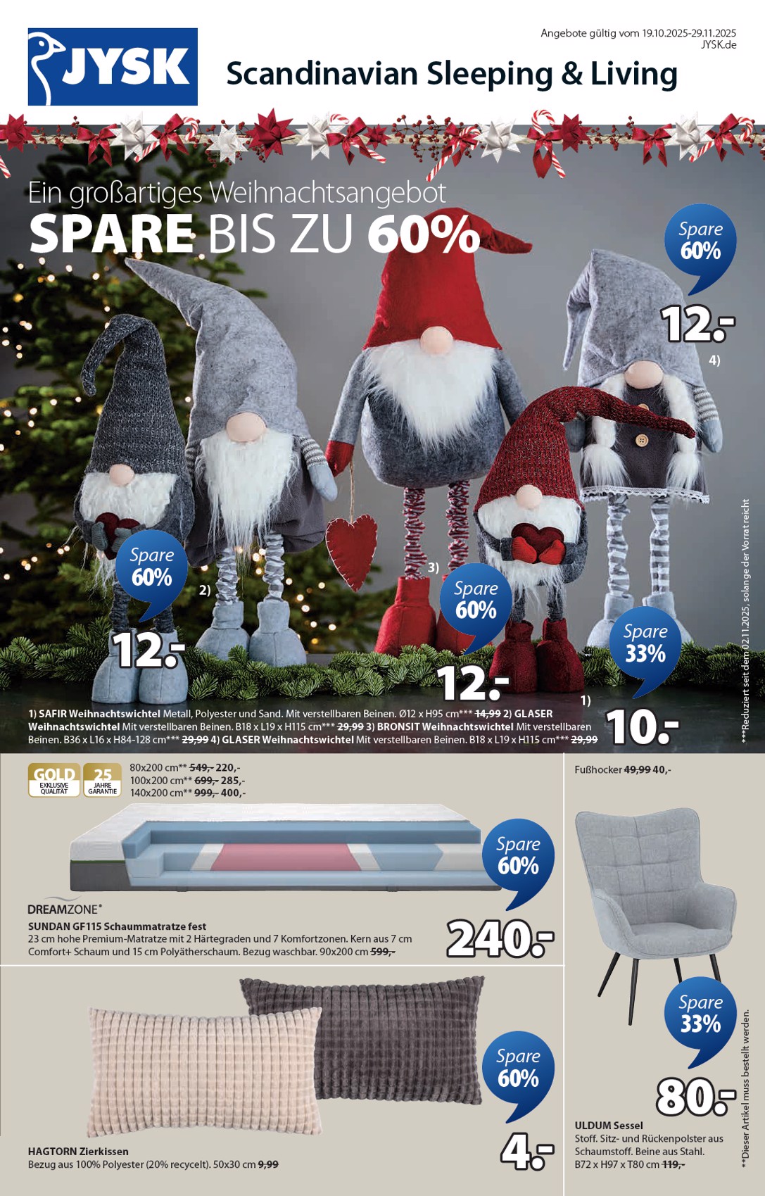 jysk - JYSK - Großartige Angebote-Prospekt gültig vom 19.10. bis 29.11. - page: 1
