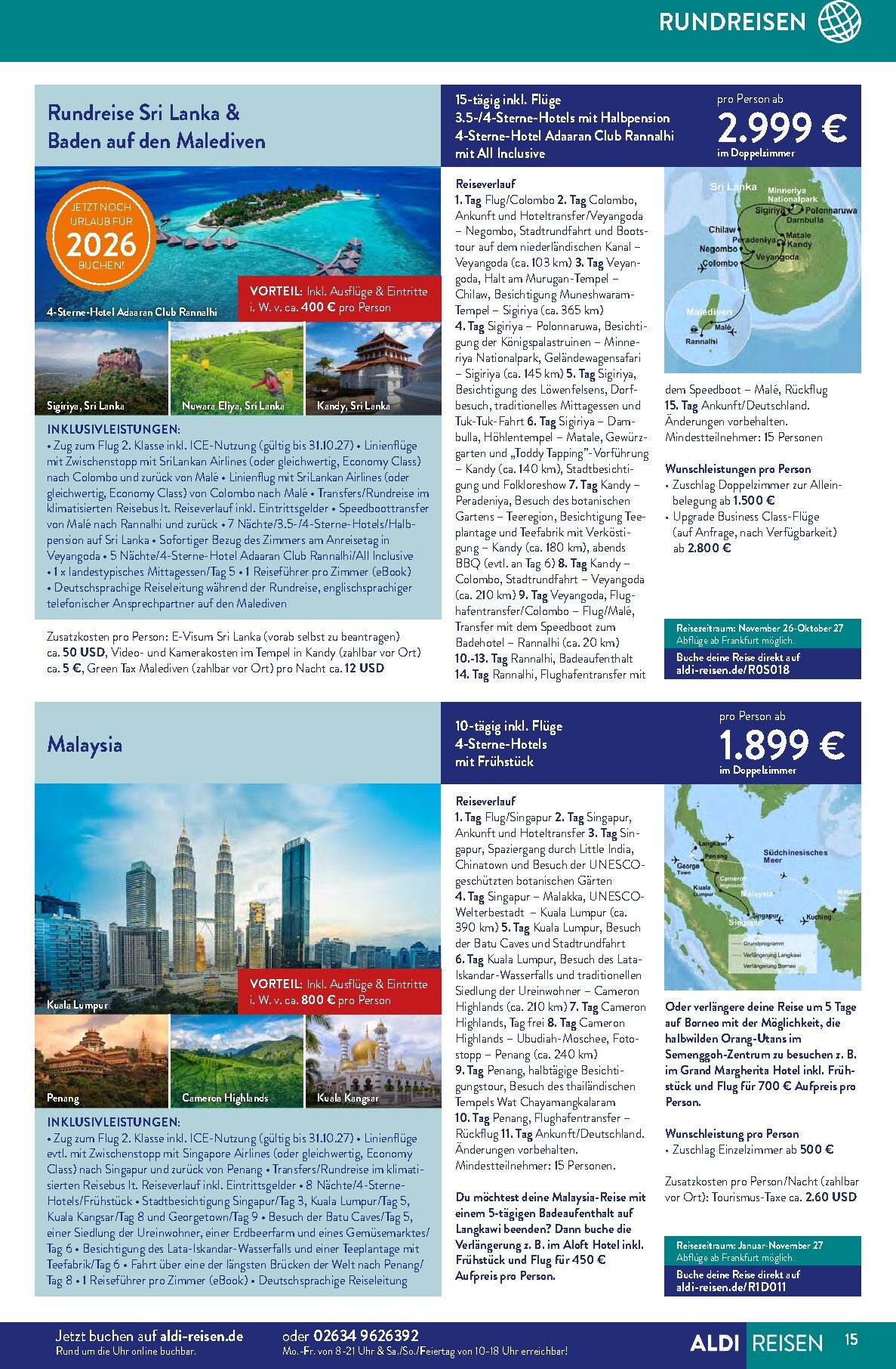 aldi - ALDI SÜD - Reisemagazin Prospekt nächste Woche – von Montag 03.08.2026 bis Montag 31.08.2026 - page: 15
