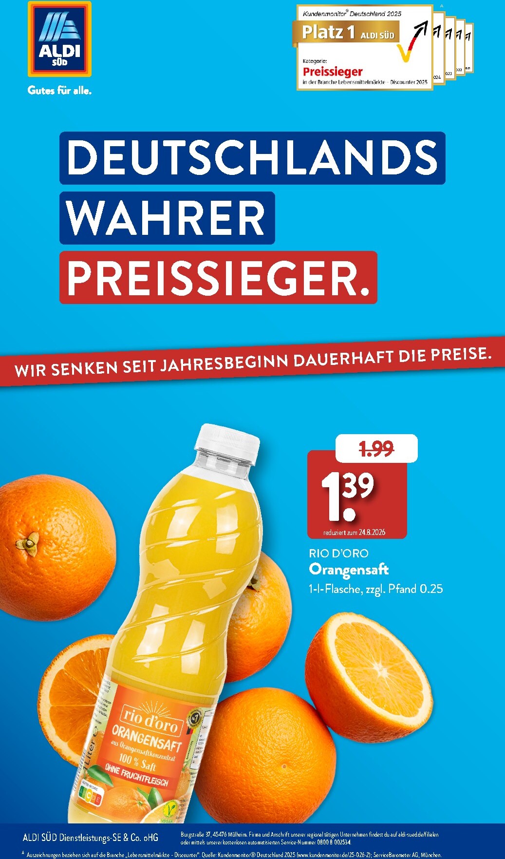 aldi - ALDI SÜD - Sonderprospekt Prospekt – von Samstag 01.08.2026 bis Montag 31.08.2026 - page: 1