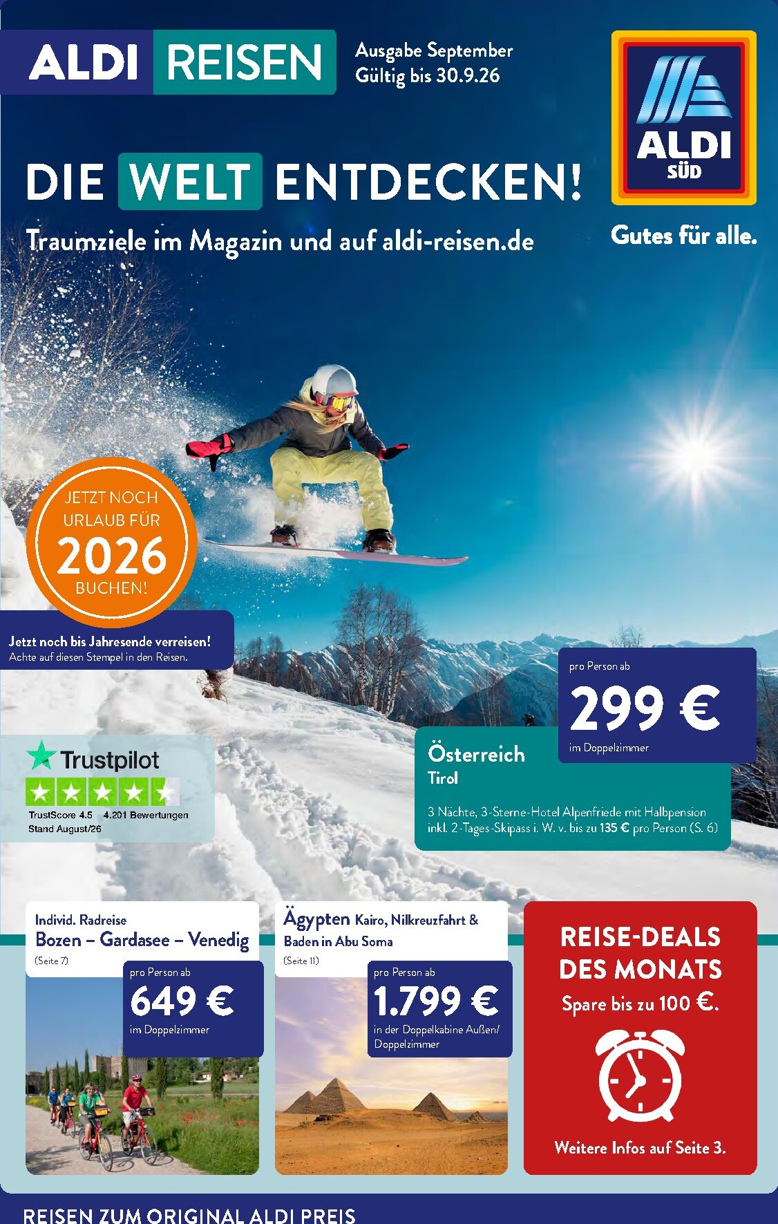 aldi - ALDI SÜD - Reisemagazin Prospekt – von Dienstag 01.09.2026 bis Mittwoch 30.09.2026