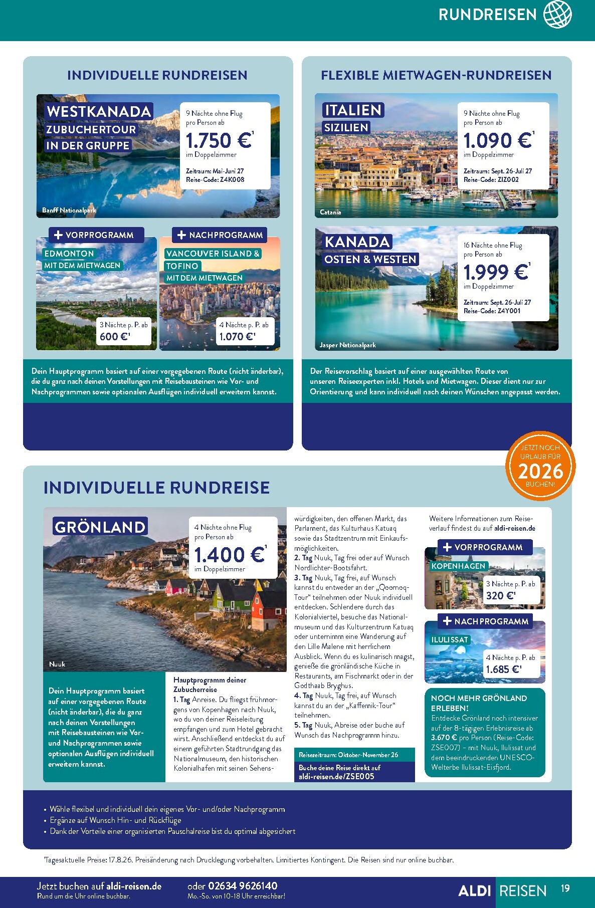 aldi - ALDI SÜD - Reisemagazin Prospekt – von Dienstag 01.09.2026 bis Mittwoch 30.09.2026 - page: 19