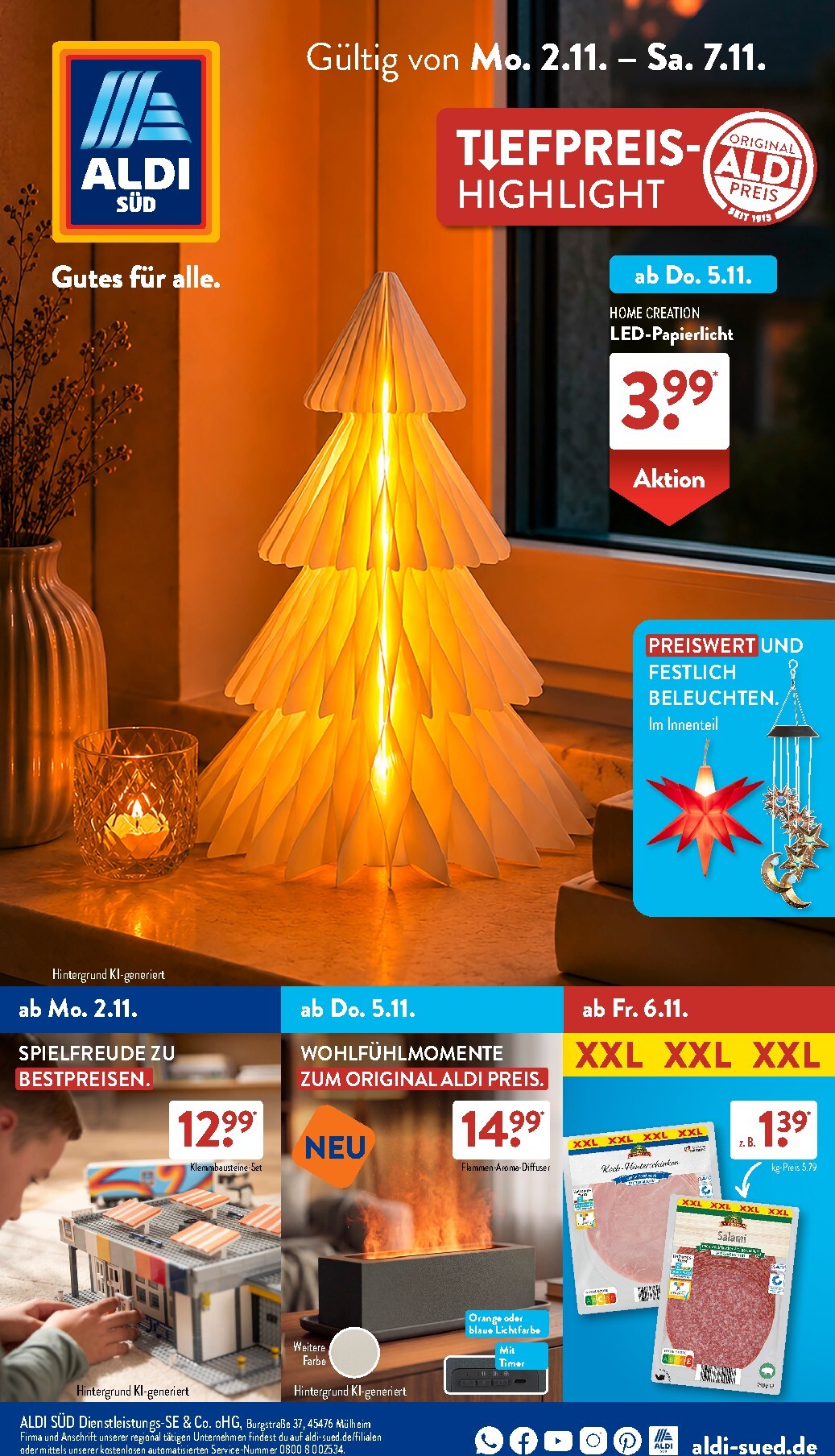 aldi - ALDI SÜD Prospekt nächste Woche – von Montag 02.11.2026 bis Samstag 07.11.2026 - page: 1