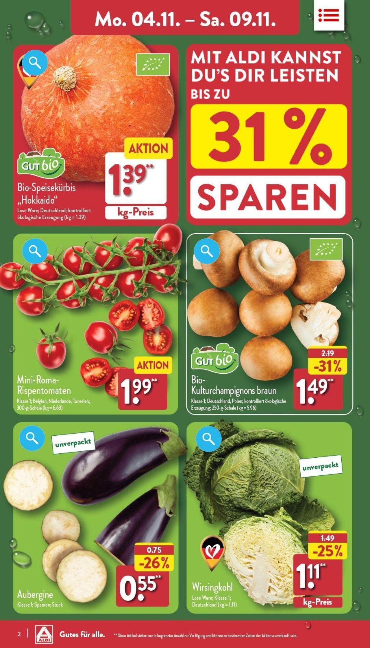 aldi - Aldi Prospekt 04.11.2024 - 09.11.2024 - page: 2